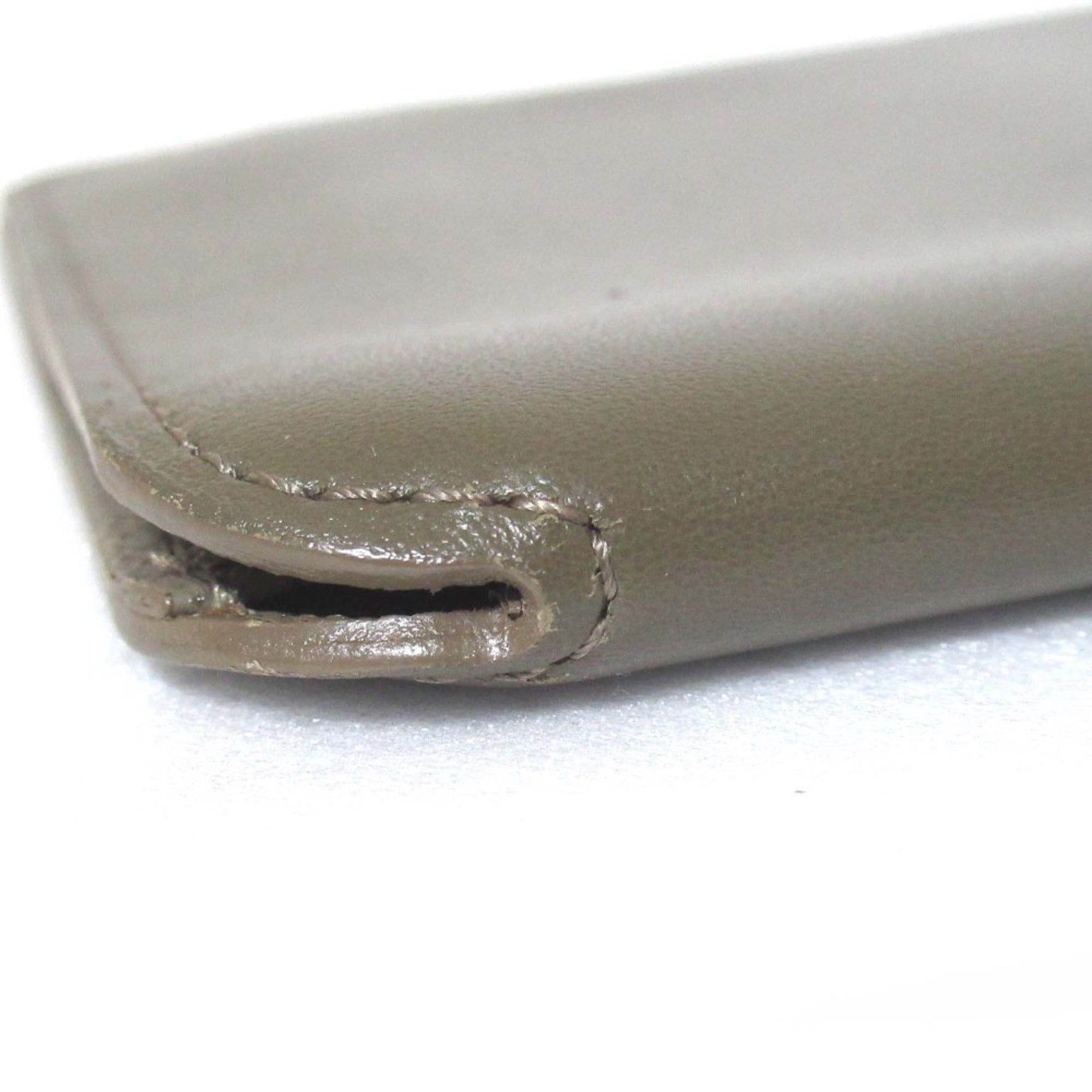 Louis Vuitton Khaki Leather Long Wallet (Bi-Fold) (Pre-Owned)