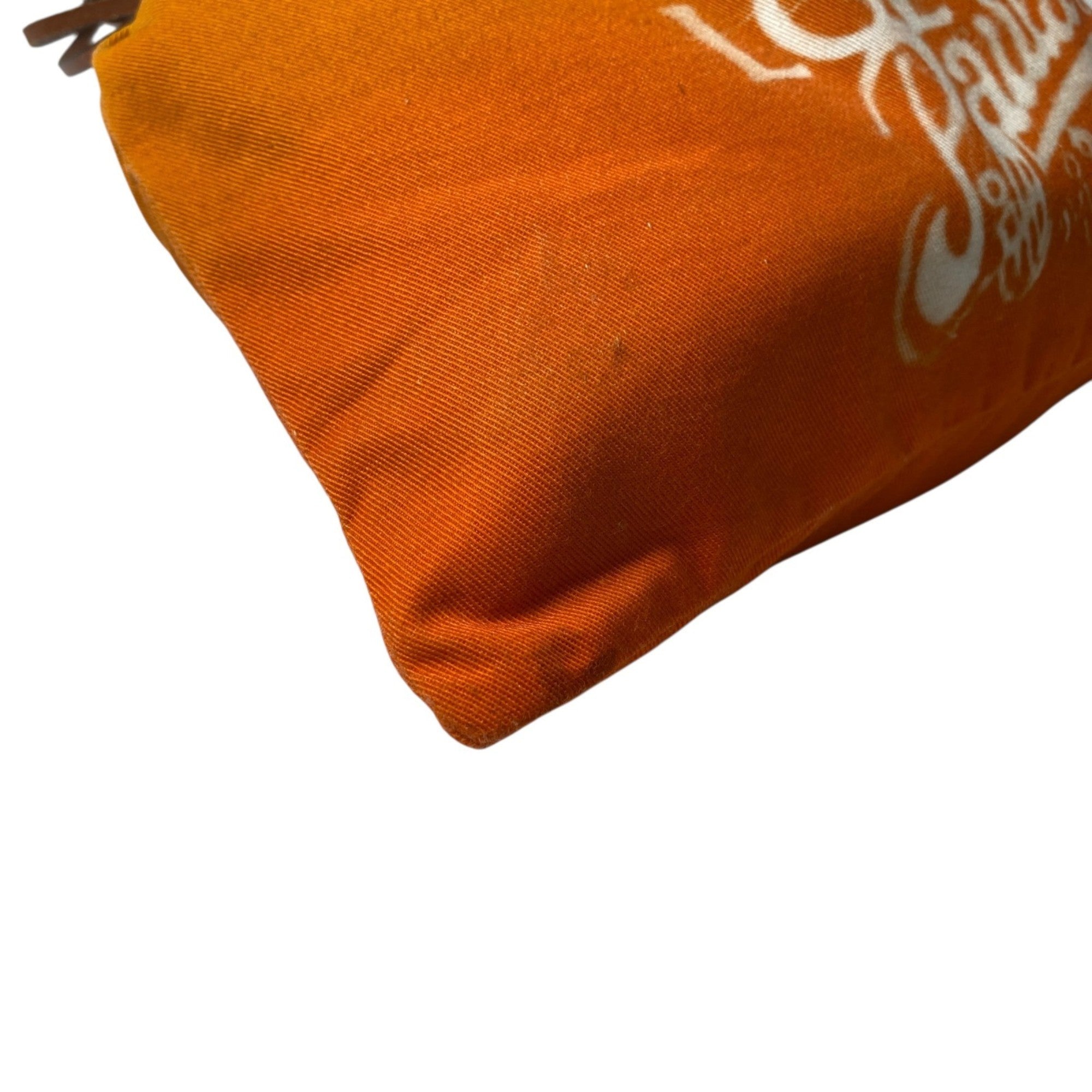 Loewe Orange Yellow Cotton Leather Pouch (Pre-Owned)