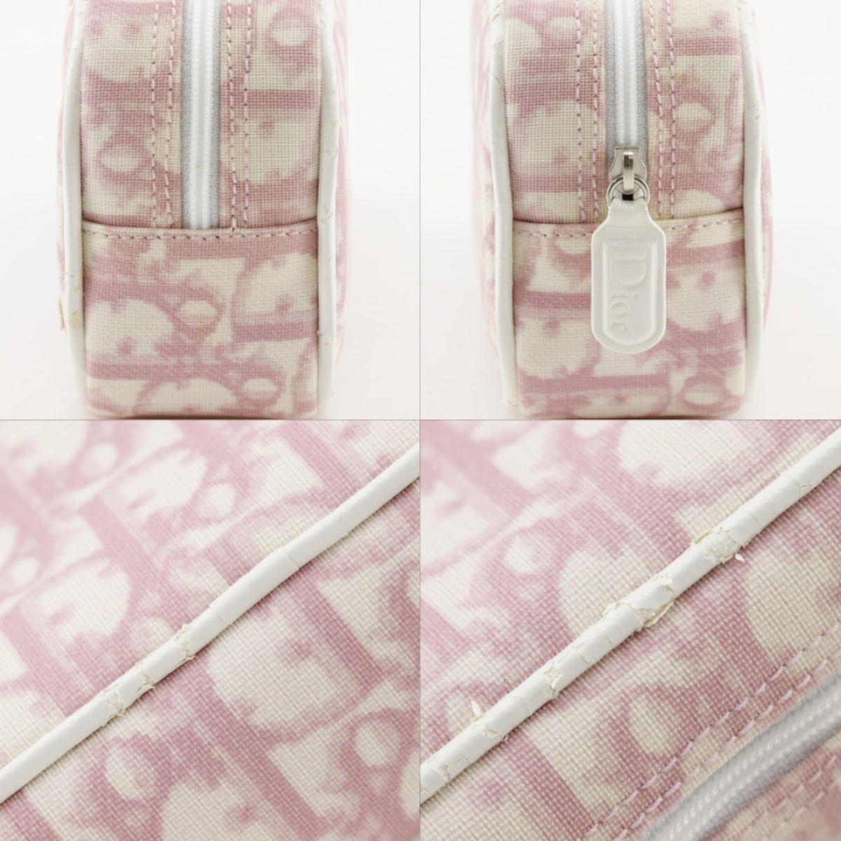 Christian Dior Trotter Pink Nylon Canvas Pouch (Pre-Owned)