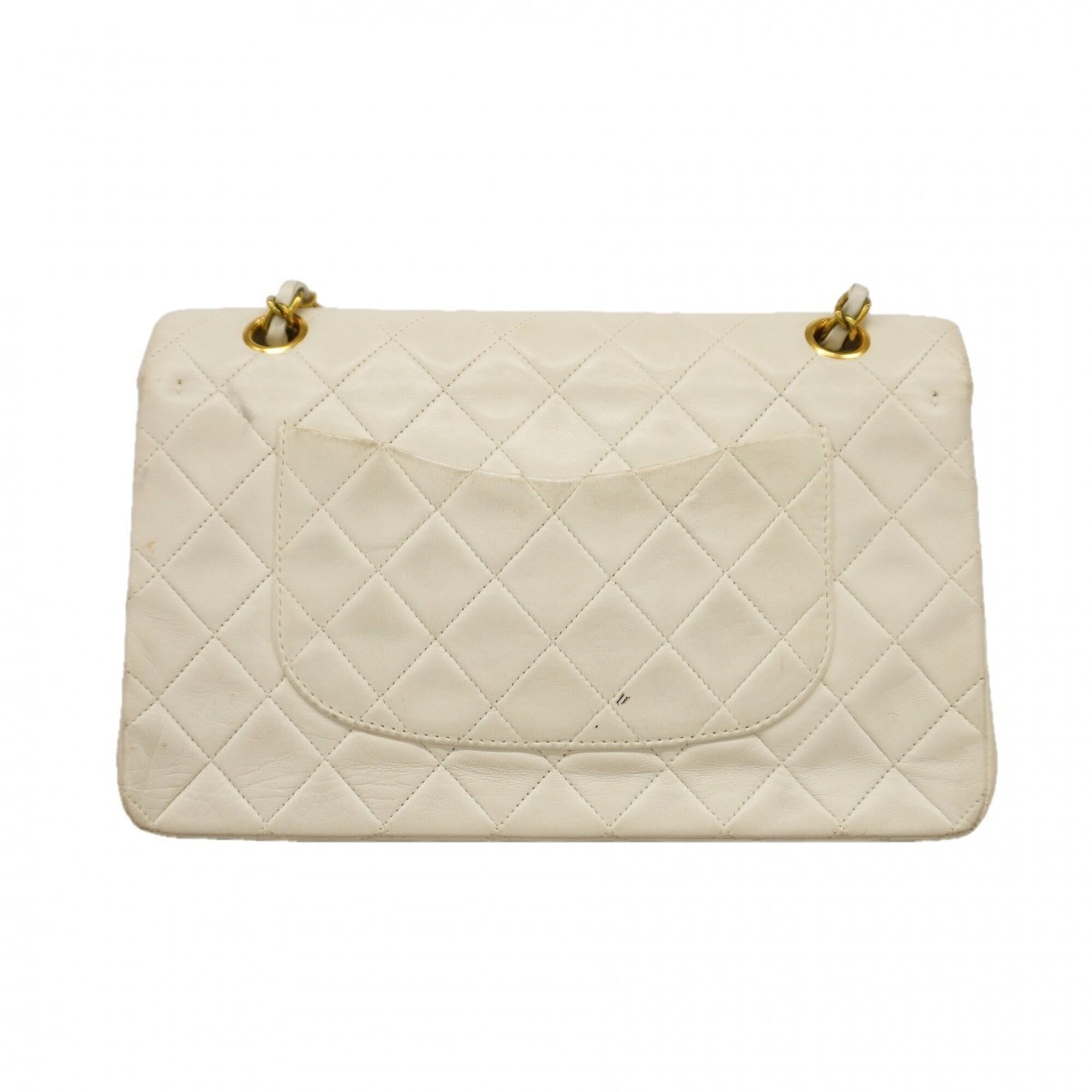 Chanel White Leather Shoulder Bag (Pre-Owned)