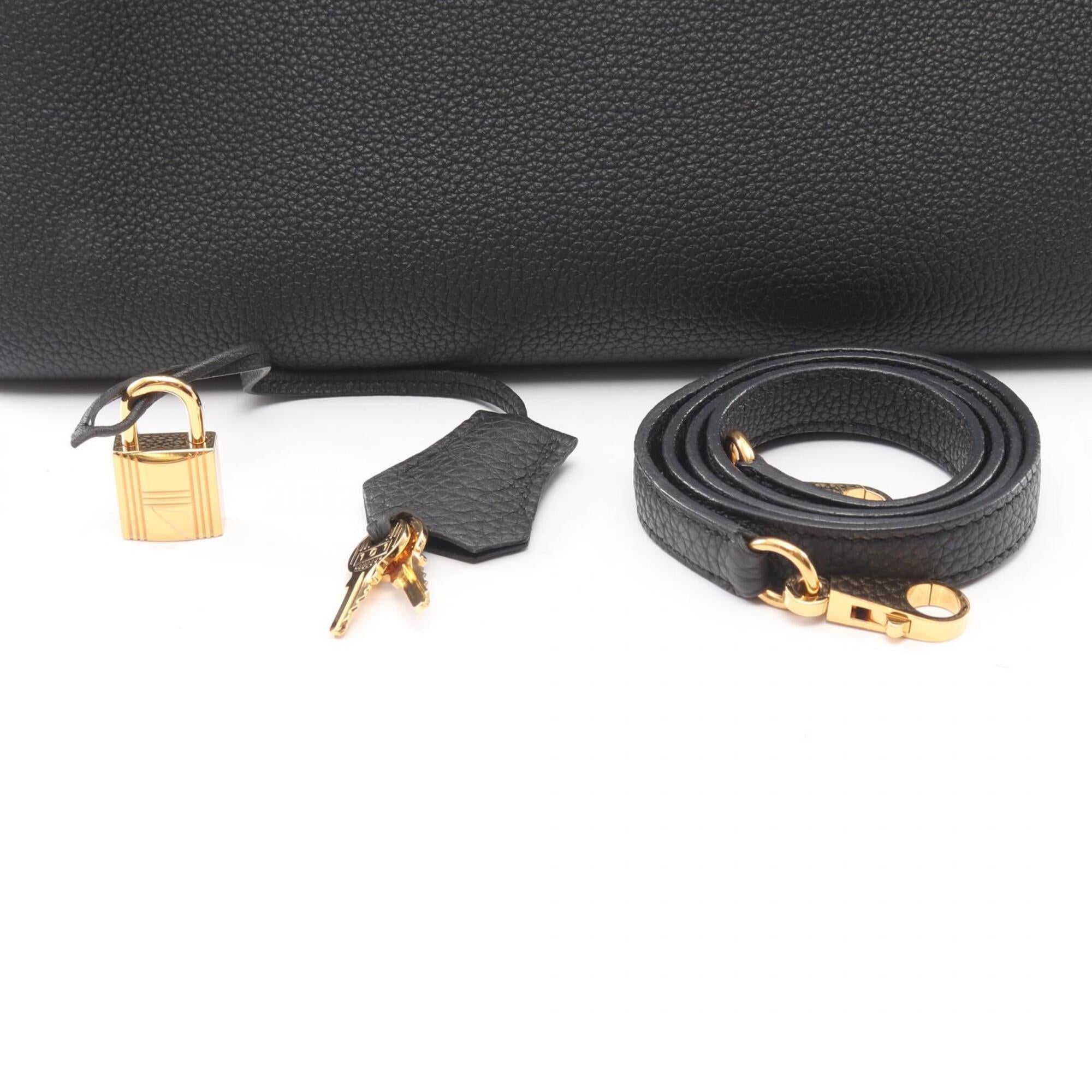 Hermes Black Togo Leather Handbag (Pre-Owned)