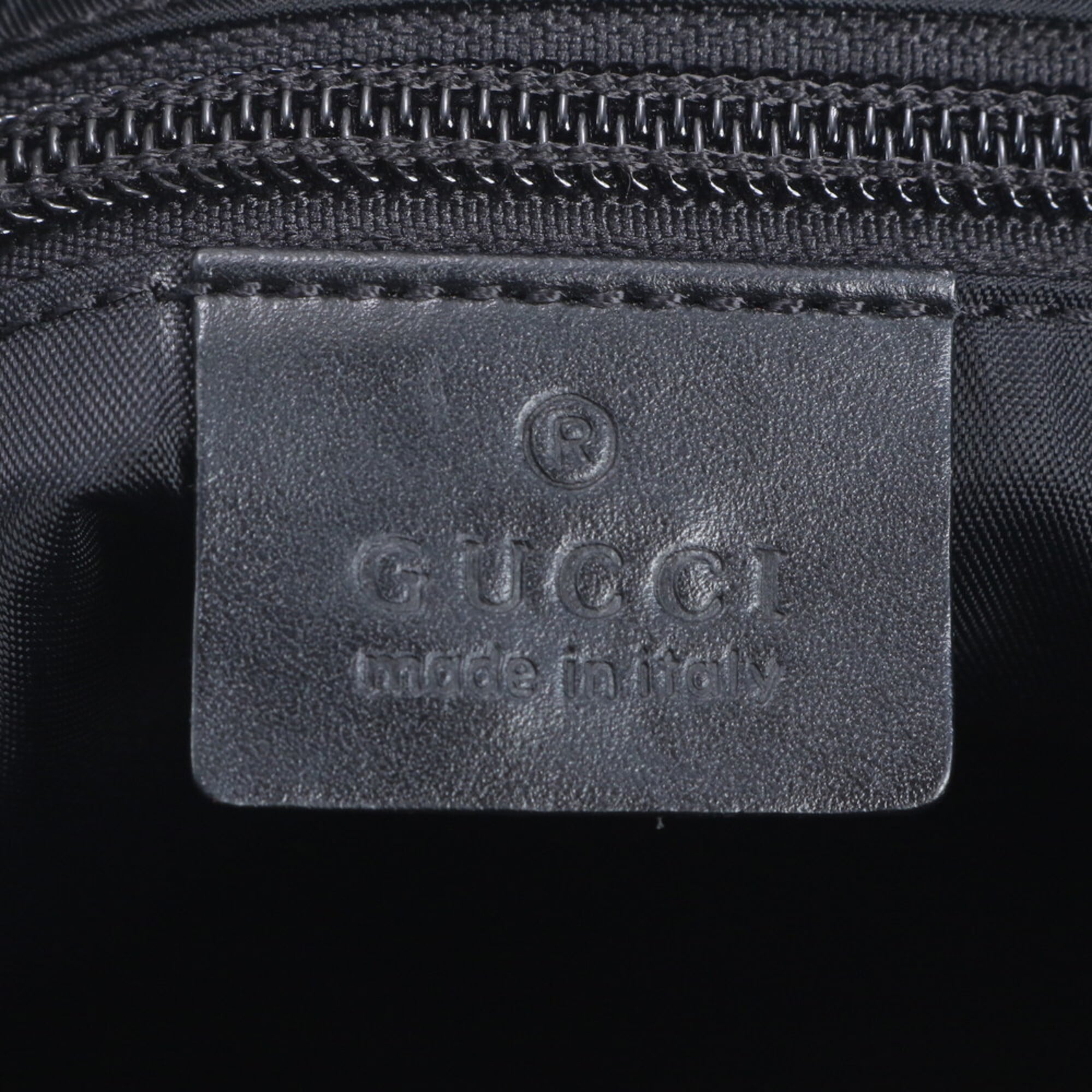 Gucci Black Brown Dark Brown Leather Canvas Handbag Tote Bag (Pre-Owned)