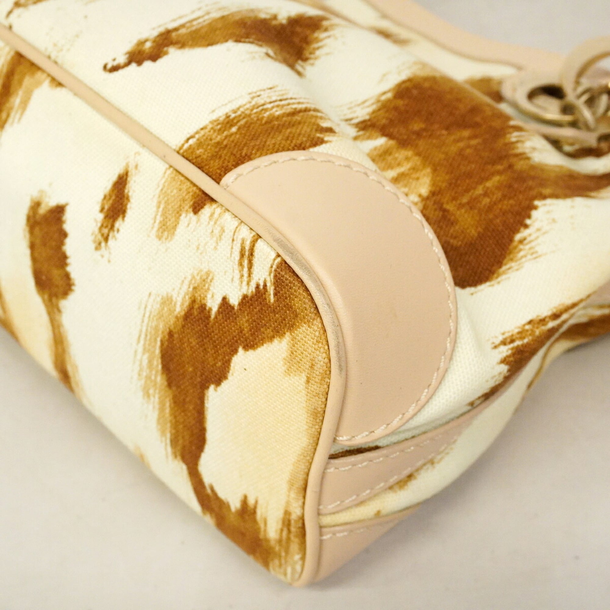 Christian Dior Light Brown Canvas Handbag (Pre-Owned)