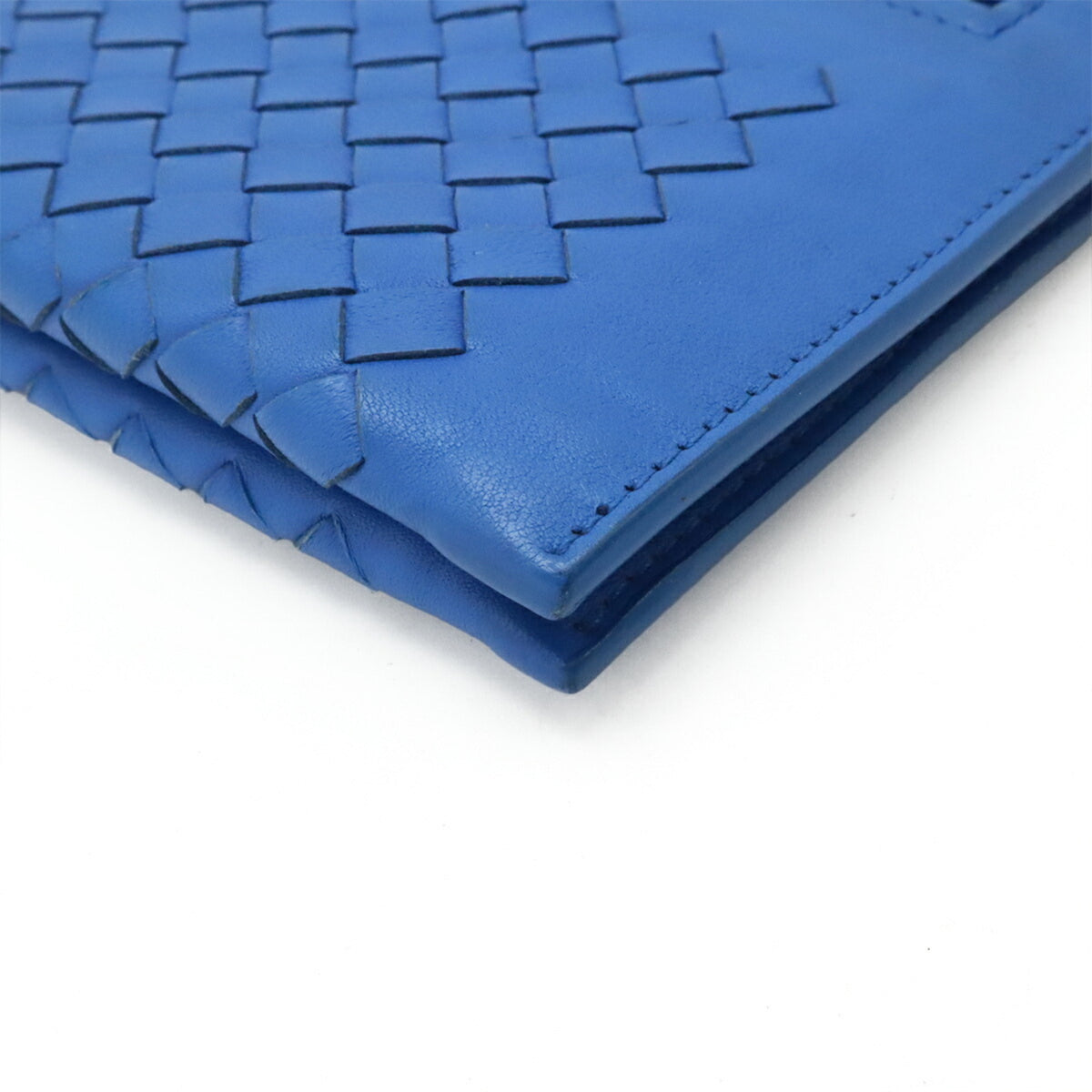 Bottega Veneta Blue Intrecciato Clutch Bag (Pre-Owned)