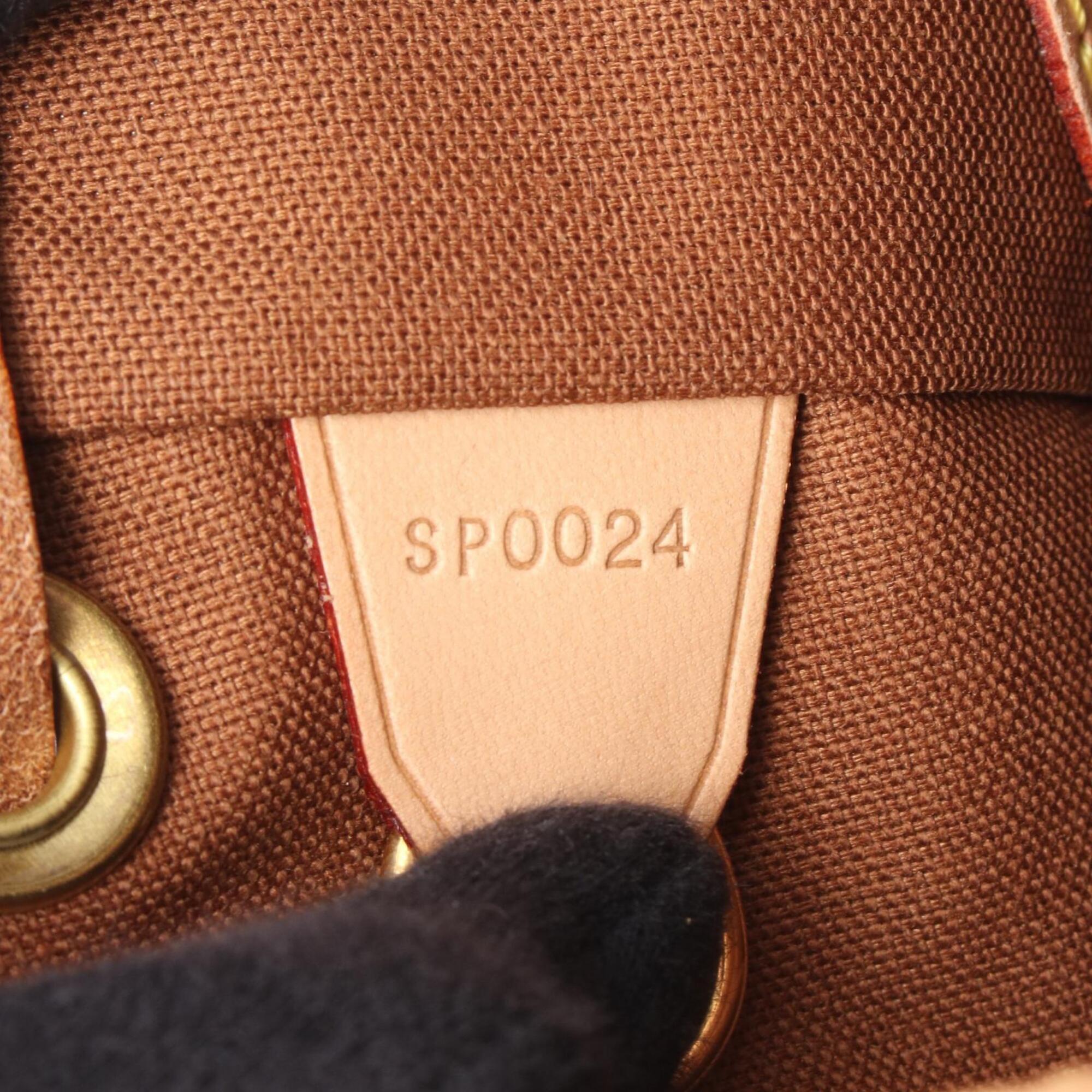 Louis Vuitton Brown Coated Canvas Leather Backpack Handbag (Pre-Owned)