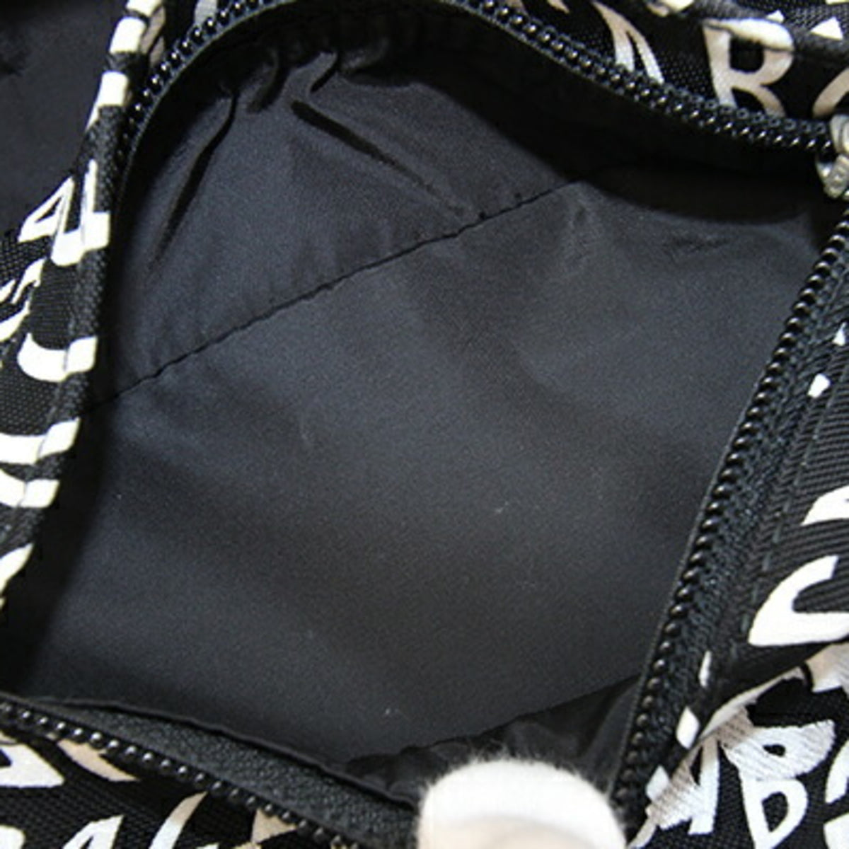 Balenciaga Black White Coated Canvas Fanny Pack (Pre-Owned)