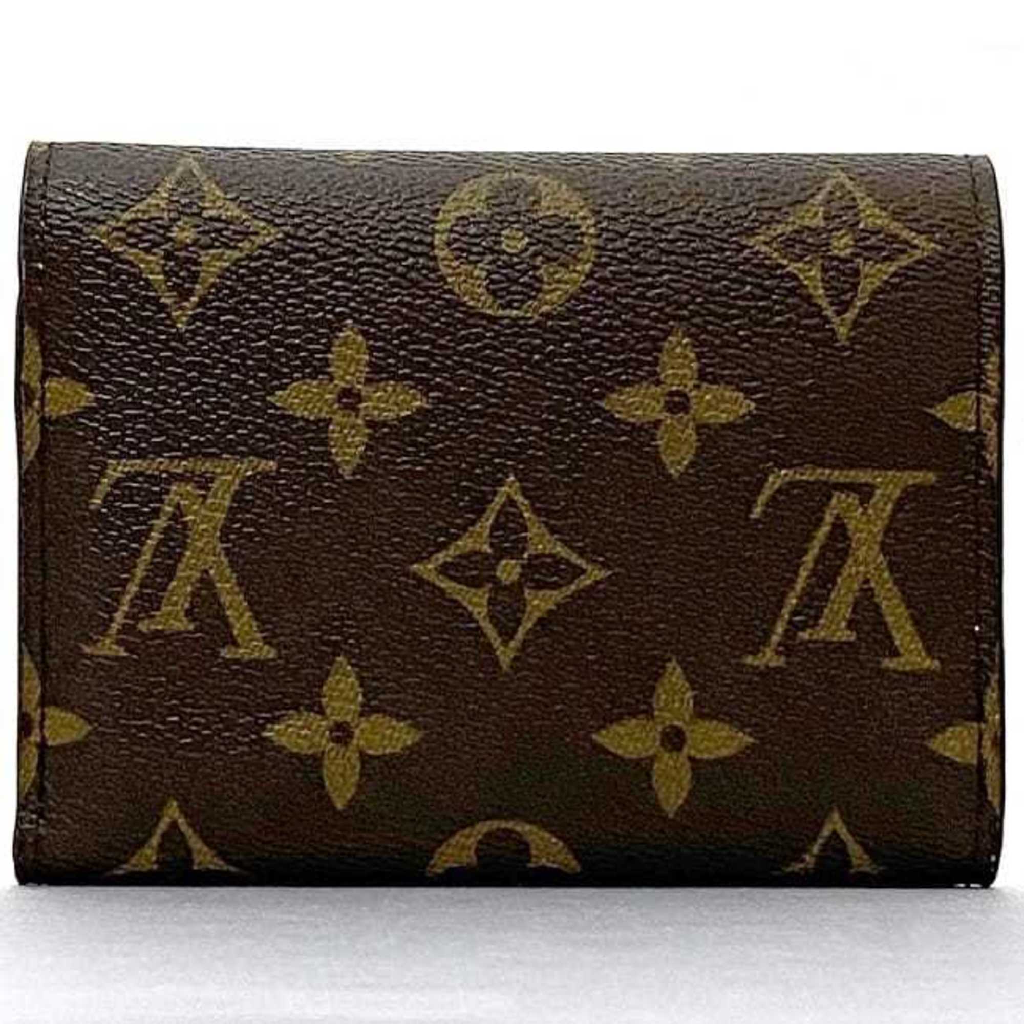 Louis Vuitton Brown Monogram Pink Rose Ballerine Monogram Wallet (Tri-Fold) (Pre-Owned)
