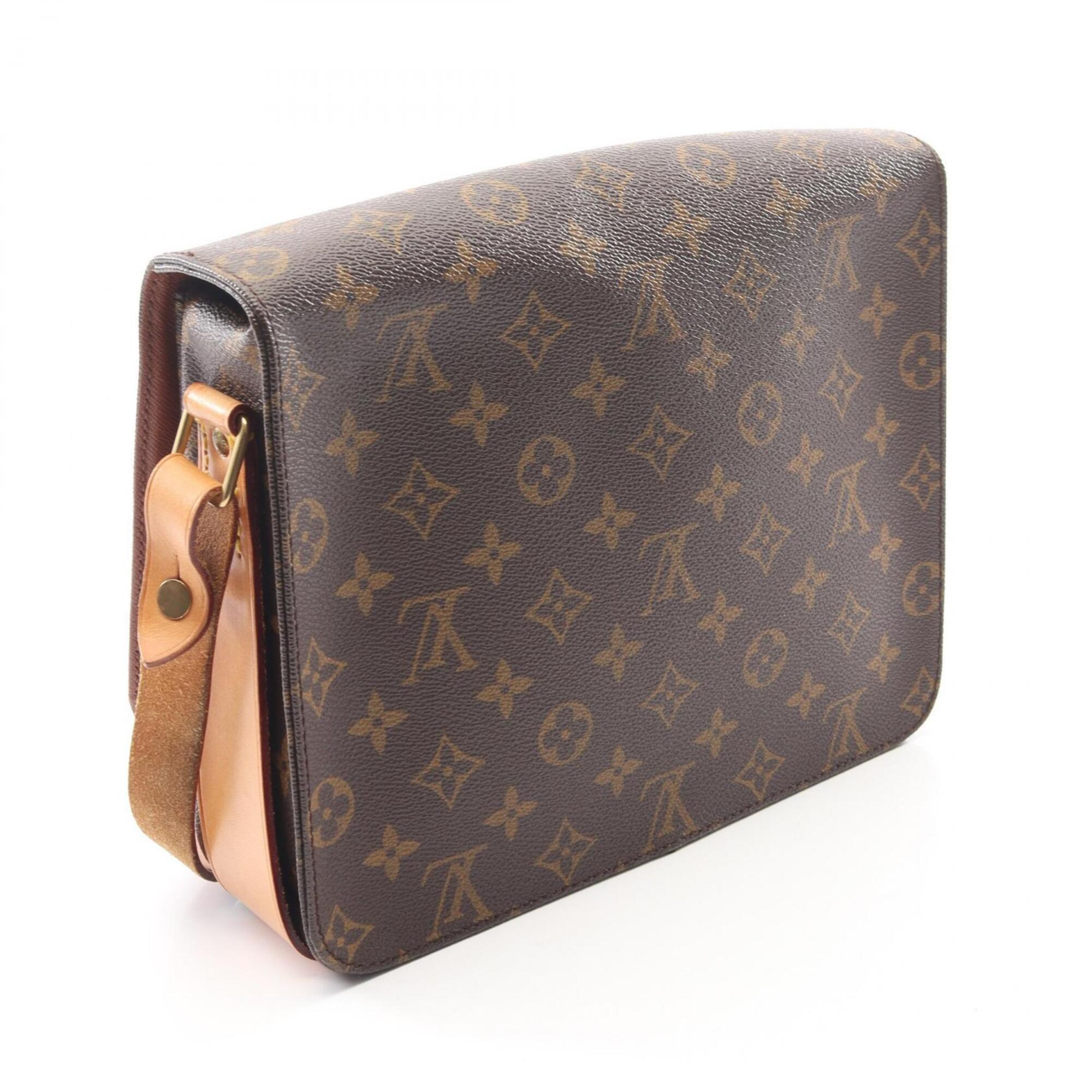 Louis Vuitton Brown Monogram Coated Canvas Leather Shoulder Bag (Pre-Owned)