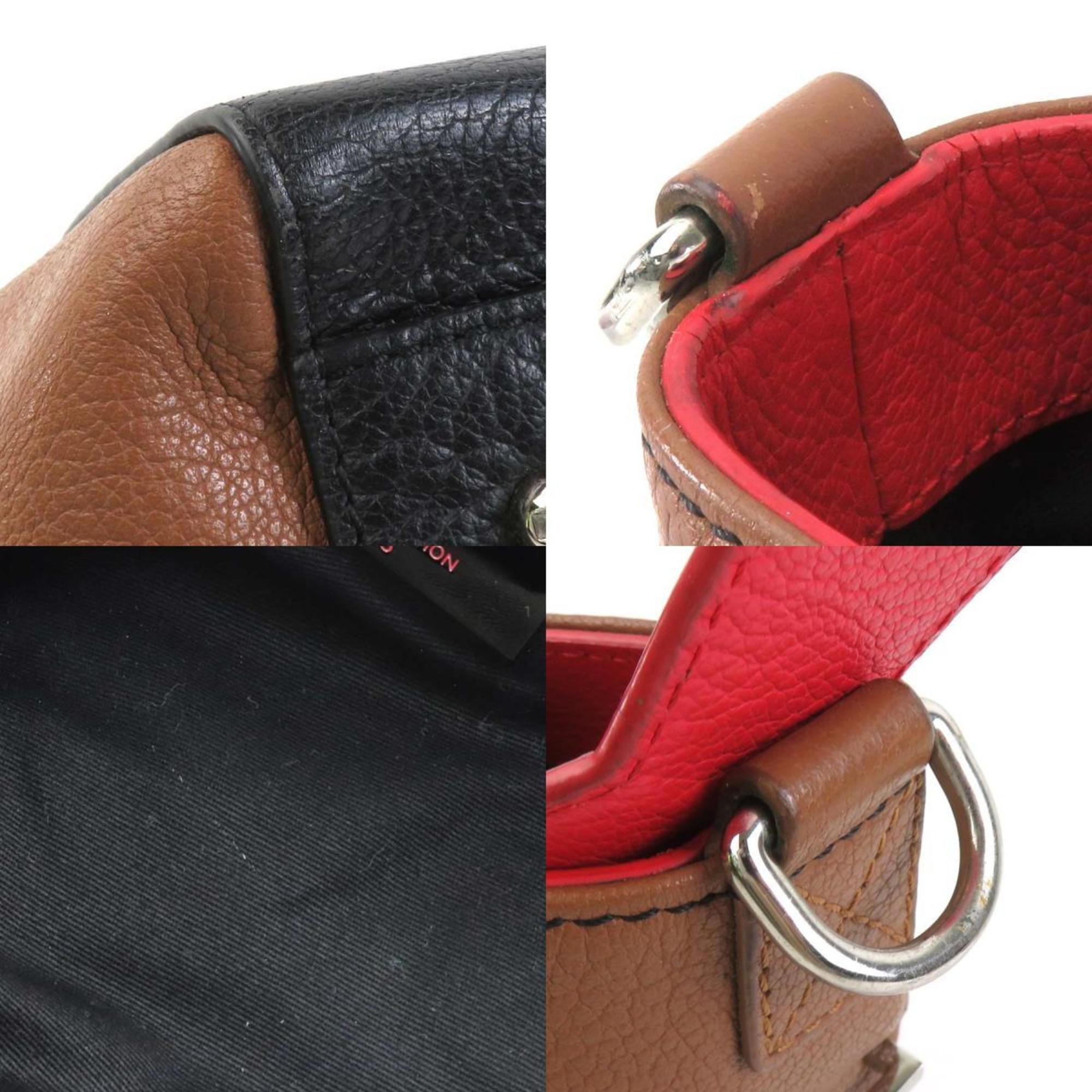 Givenchy Black Brown Red Color Leather Handbag Shoulder Bag (Pre-Owned)