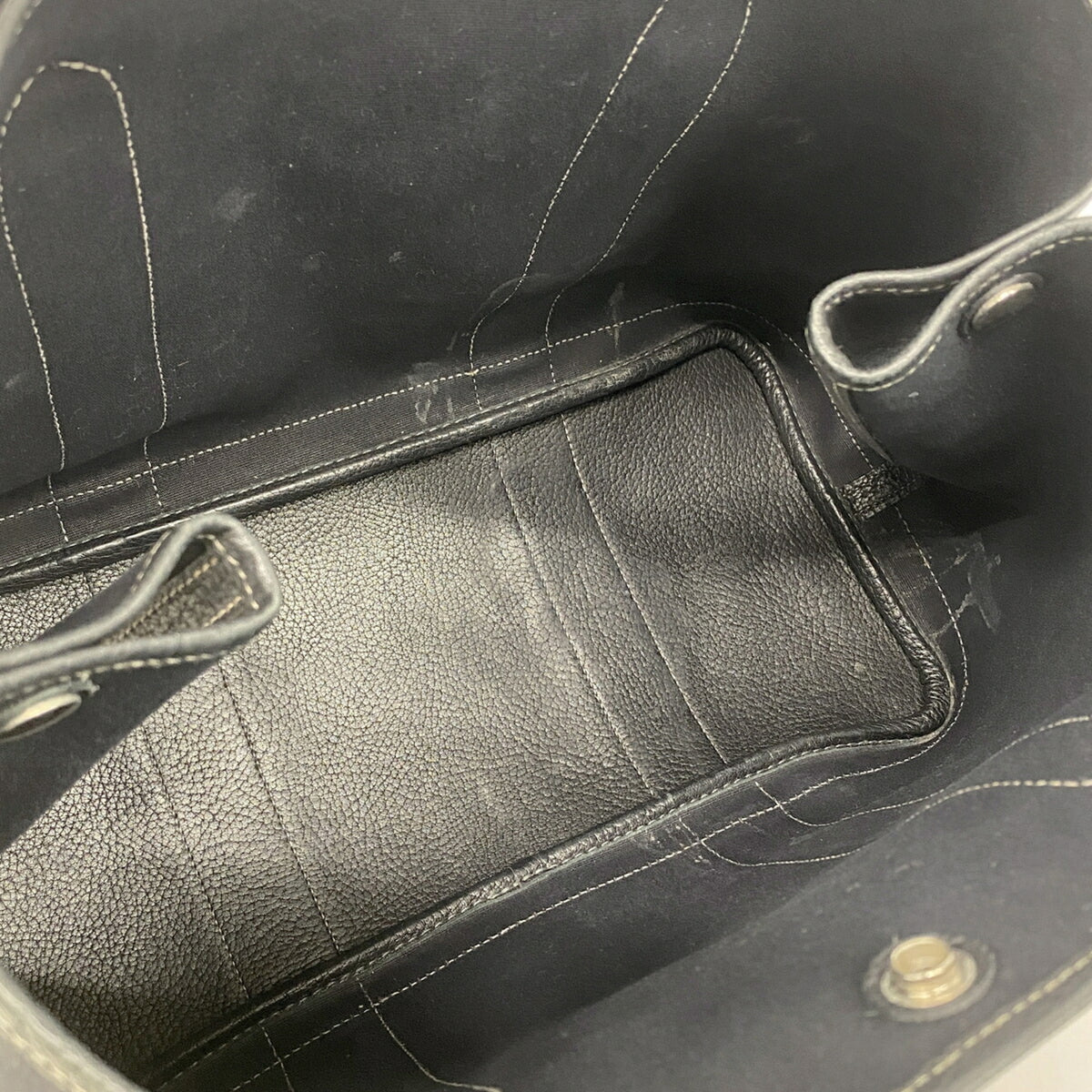 Hermes Black Toile Officier Tote Bag (Pre-Owned)
