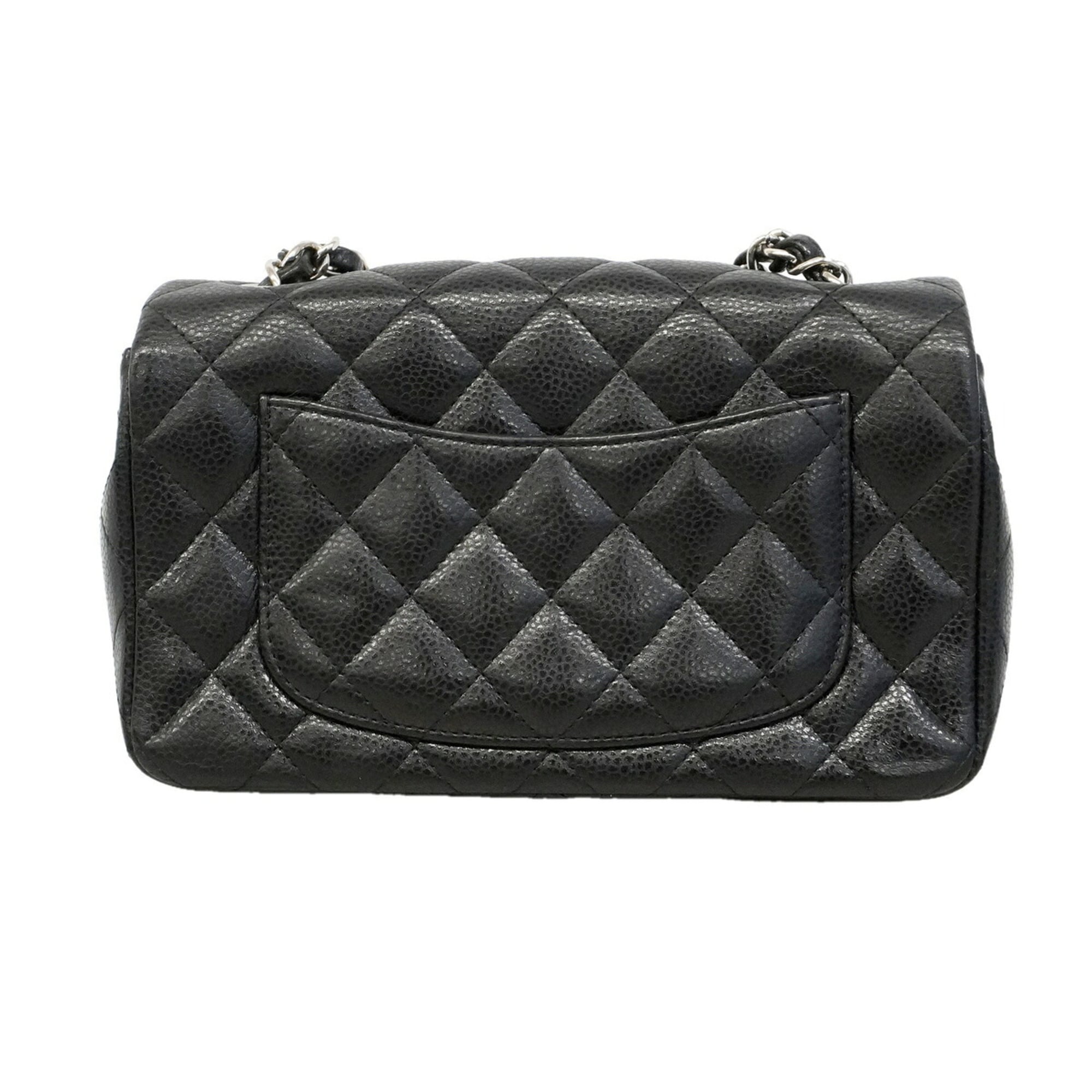 Chanel Black Grained Calfskin Shoulder Bag (Pre-Owned)