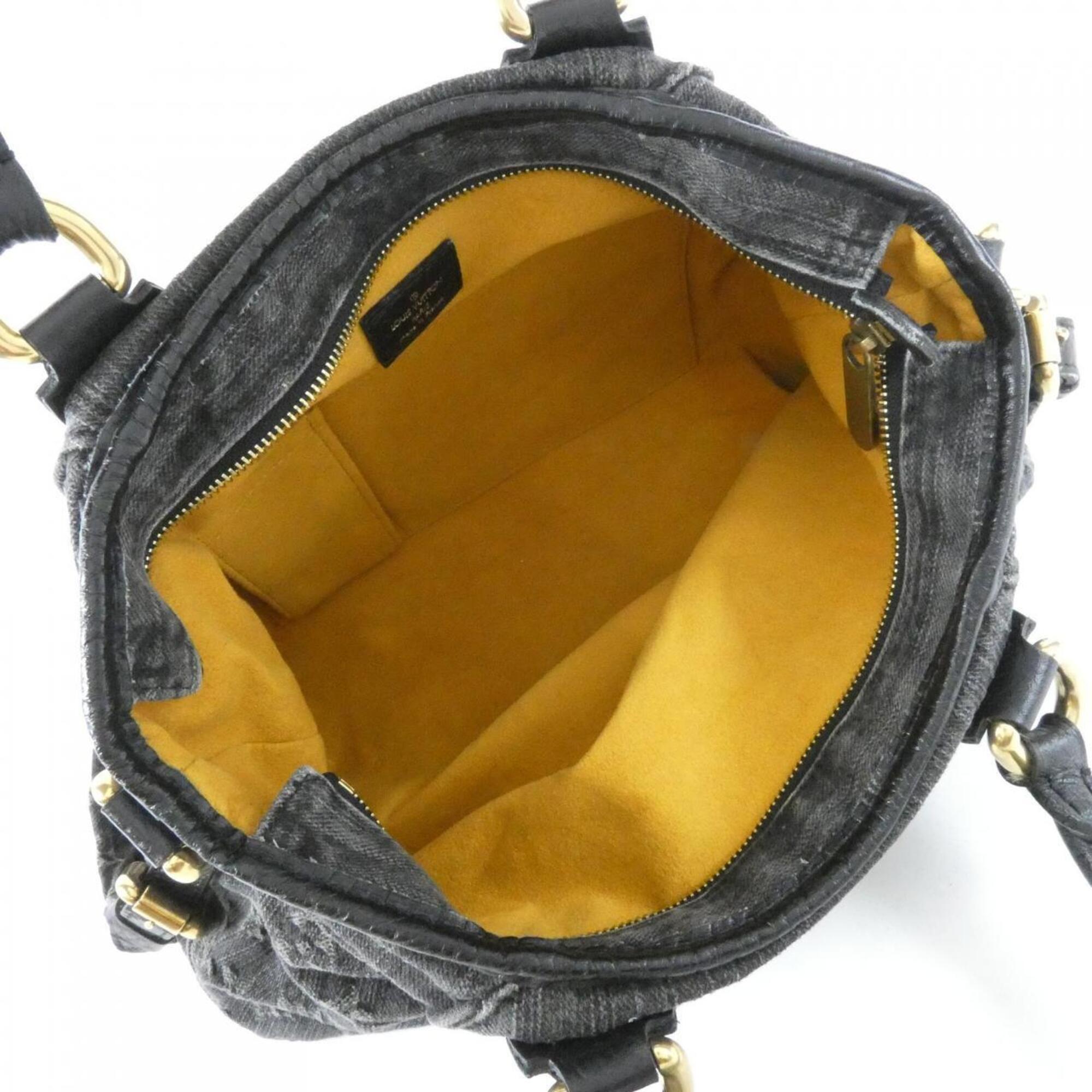 Louis Vuitton Black Denim Canvas Handbag (Pre-Owned)