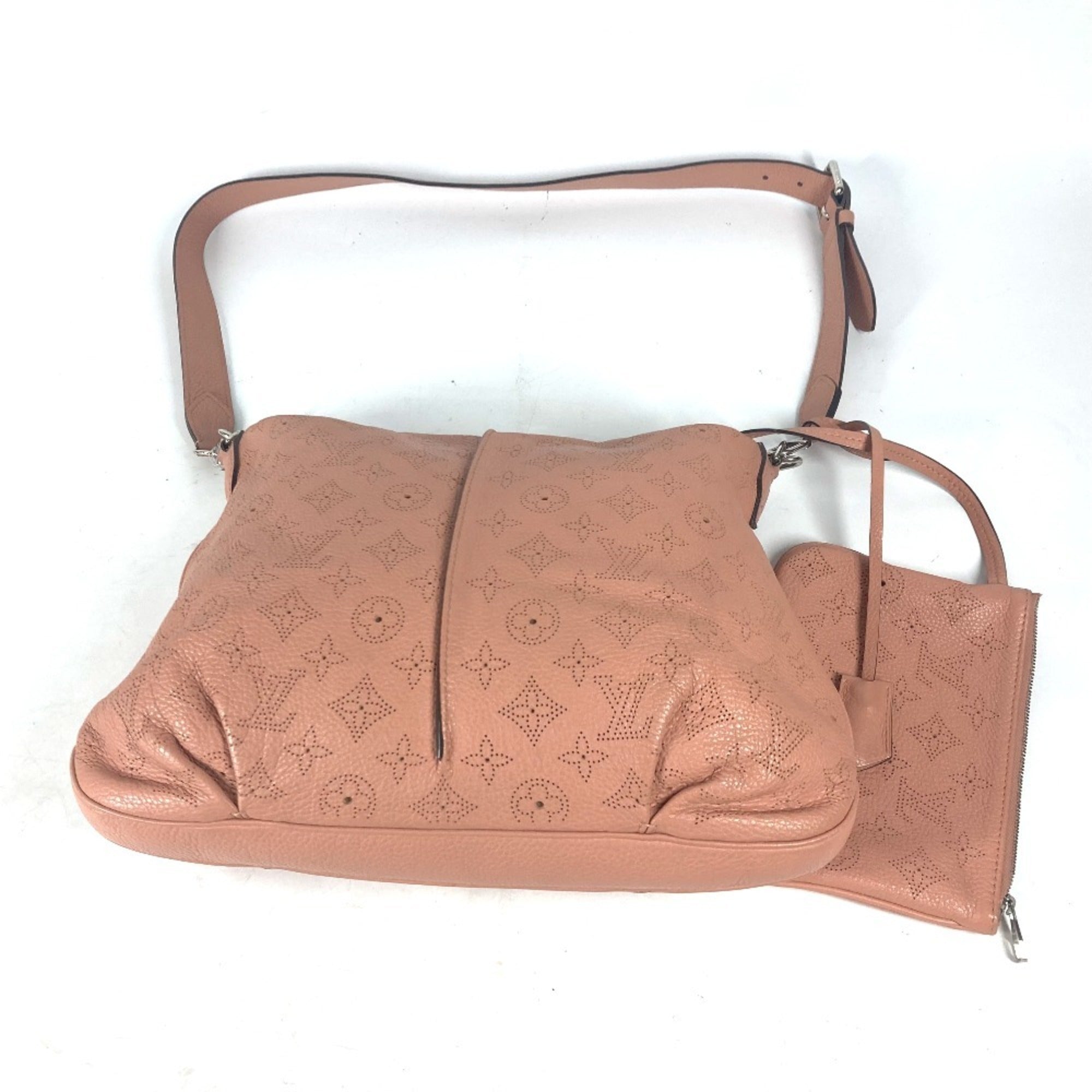 Louis Vuitton Pink Rose Mahina Leather Handbag Shoulder Bag Tote Bag (Pre-Owned)