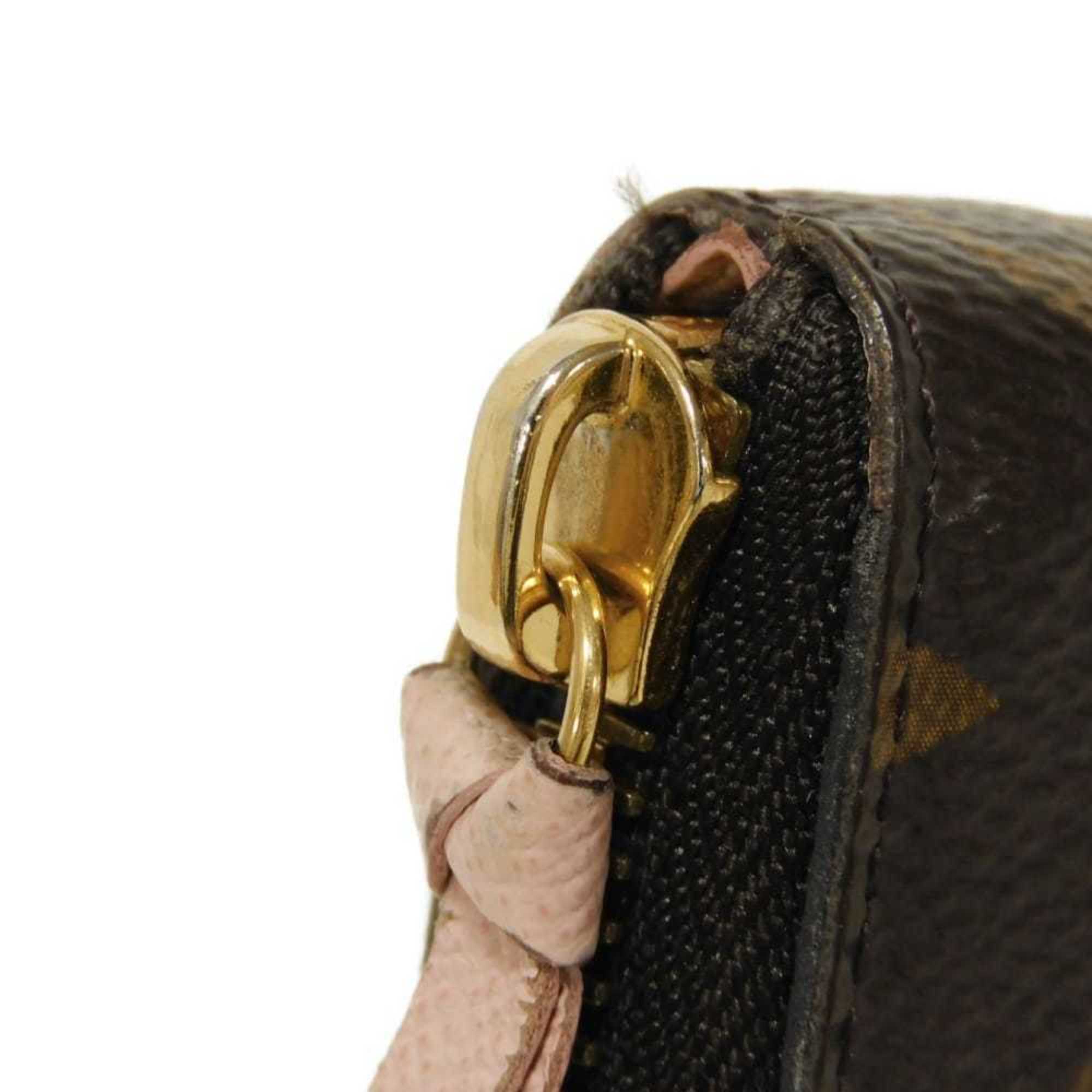 Louis Vuitton Brown Monogram Pink Rose Ballerine Monogram Canvas Leather Long Wallet (Bi-Fold) (Pre-Owned)