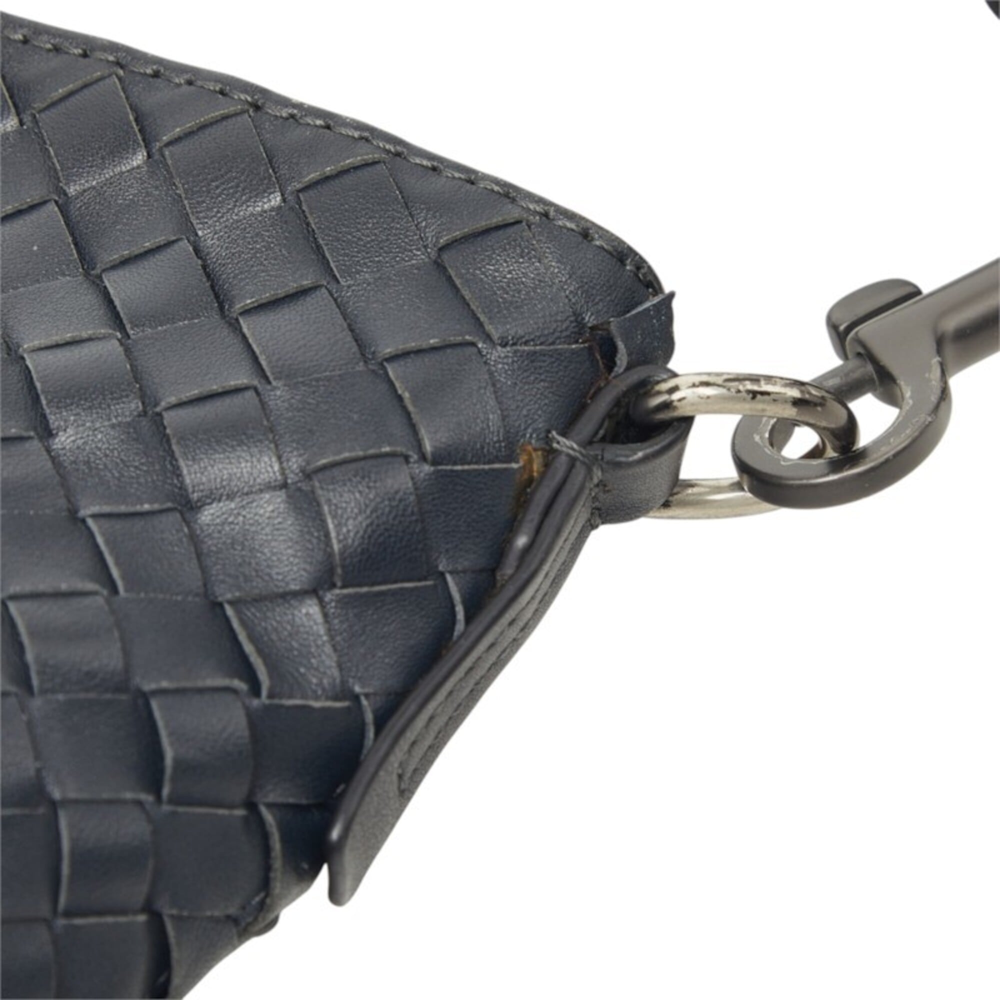 Bottega Veneta Navy Leather Shoulder Bag (Pre-Owned)