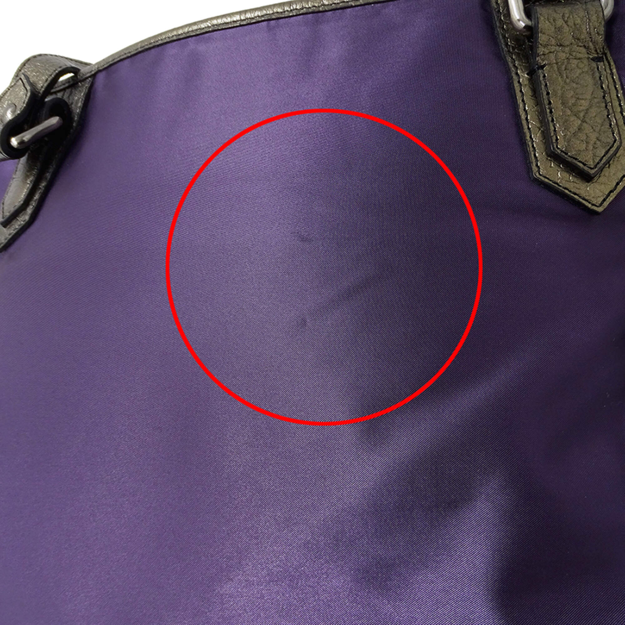 Burberry Bronze Purple Nylon Handbag Pouch Tote Bag (Pre-Owned)