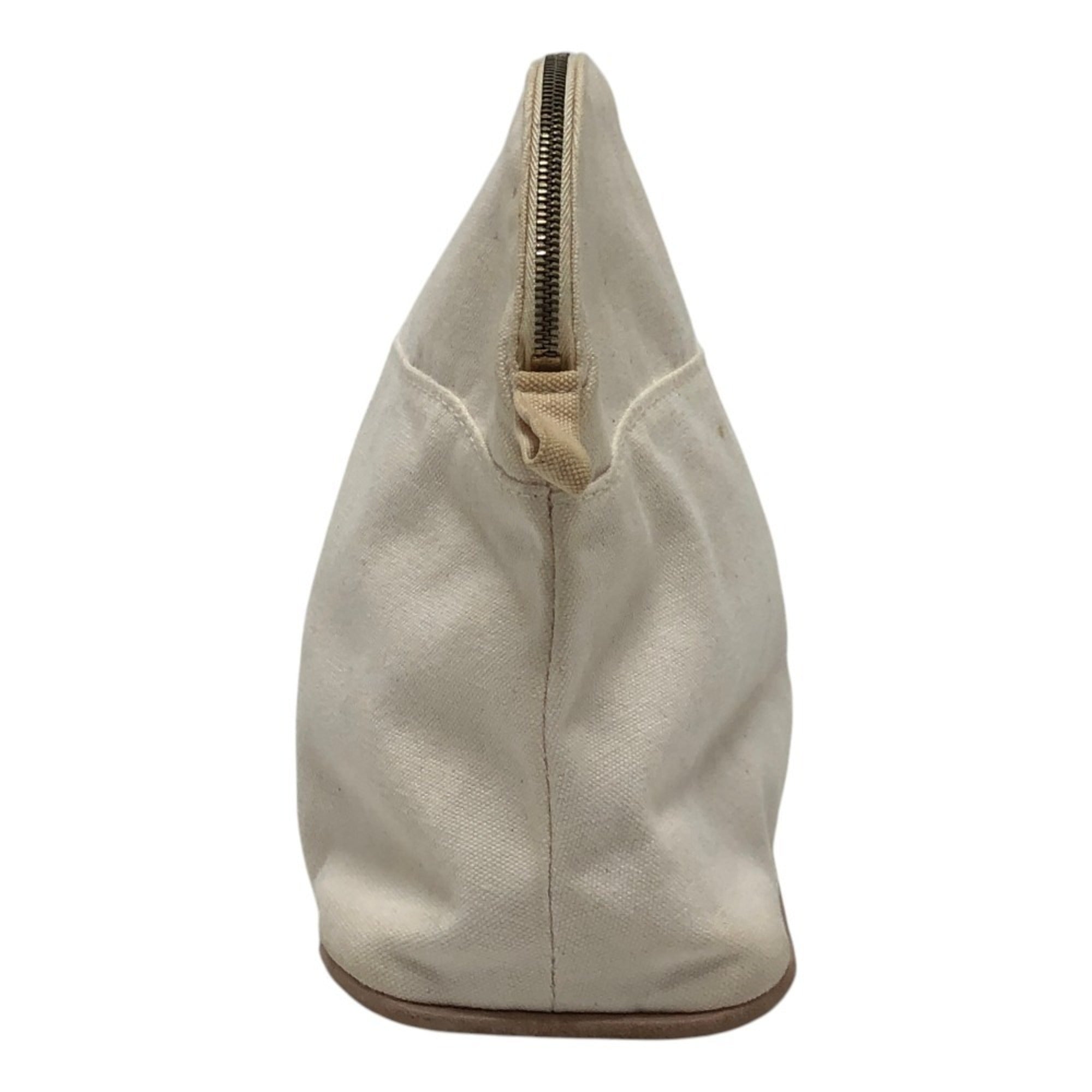 Hermes White Canvas Handbag Pouch (Pre-Owned)