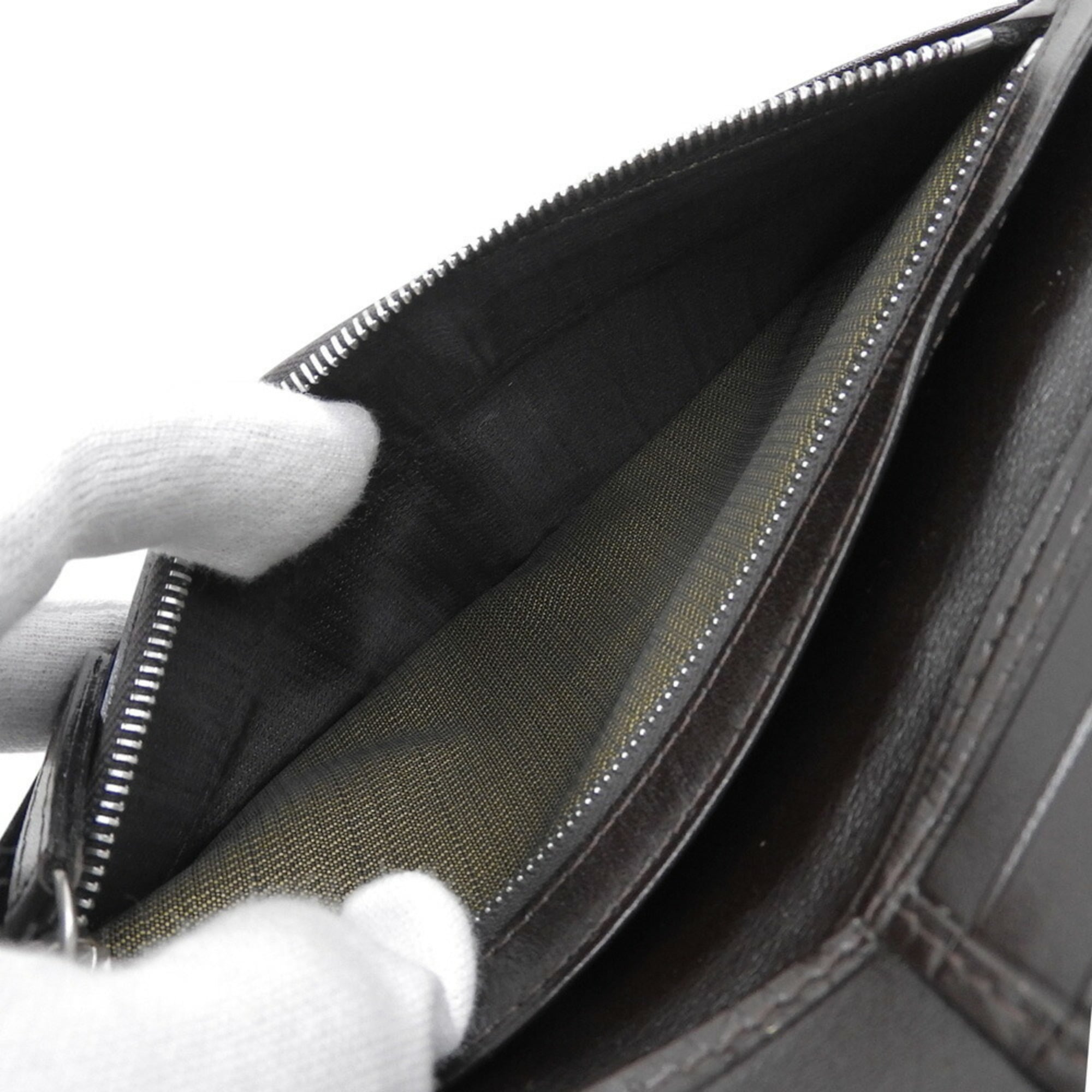 Fendi Brown Canvas Long Wallet (Bi-Fold) (Pre-Owned)