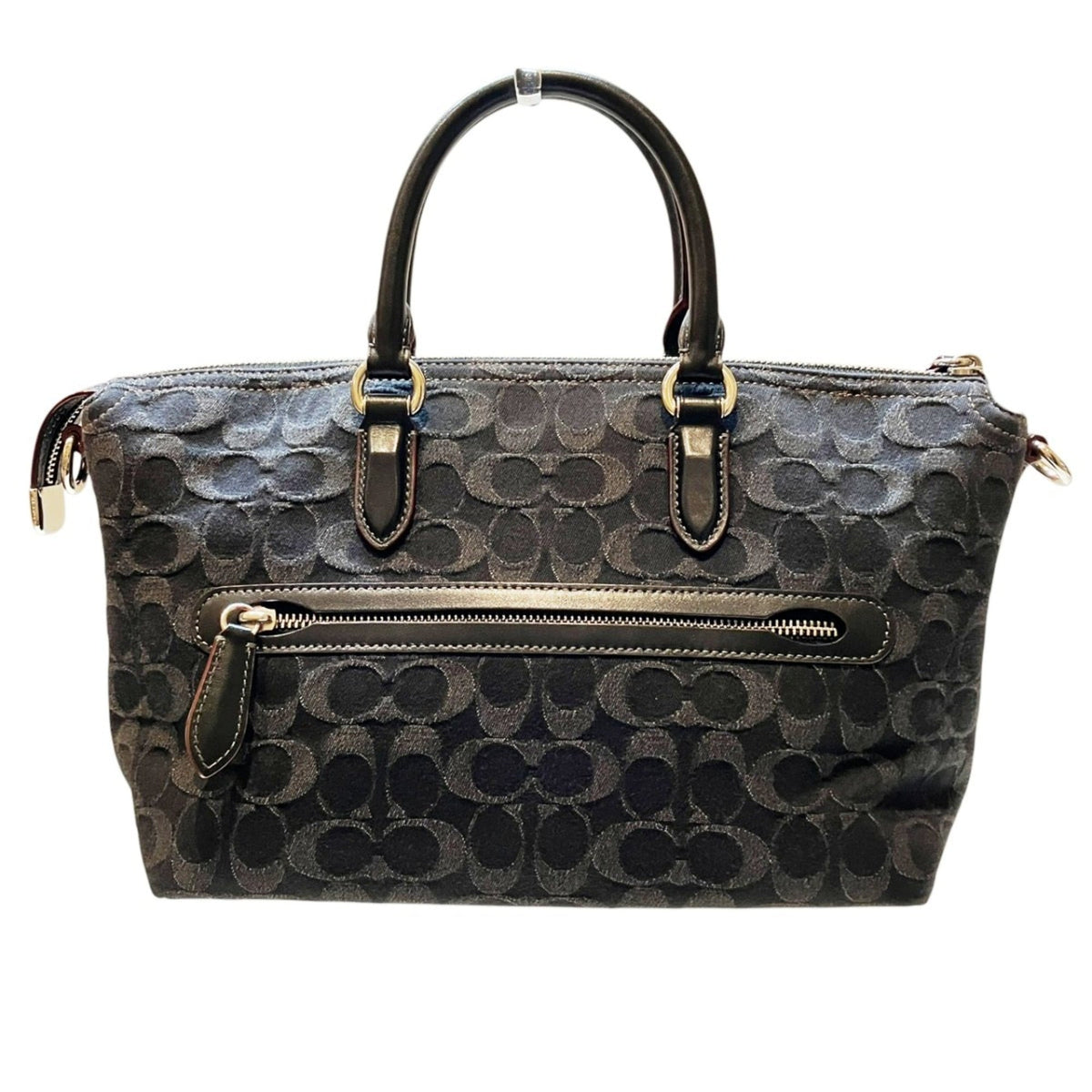 Coach Gray Canvas Shoulder Bag (Pre-Owned)