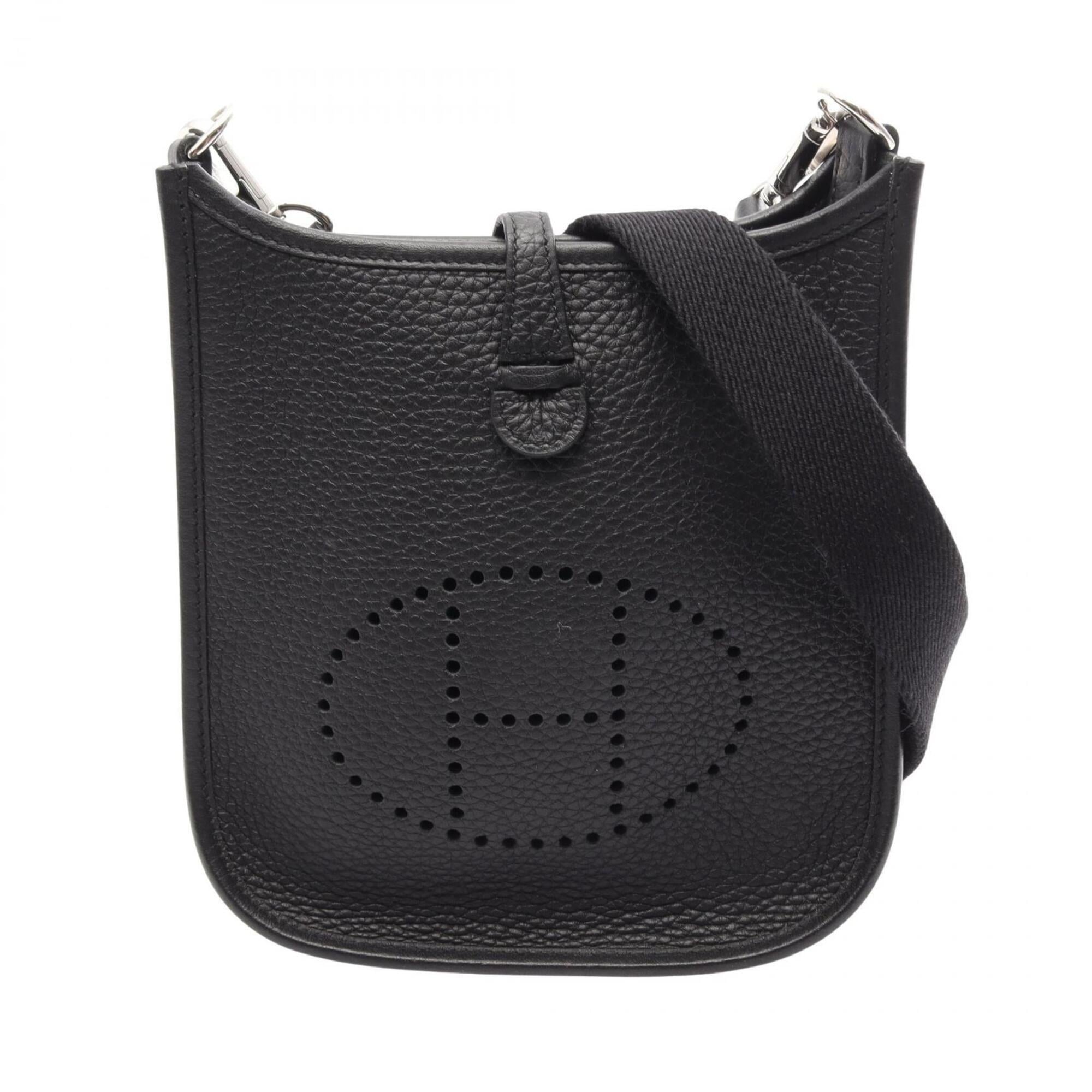 Hermes Black Taurillon Clemence Leather Handbag Shoulder Bag (Pre-Owned)