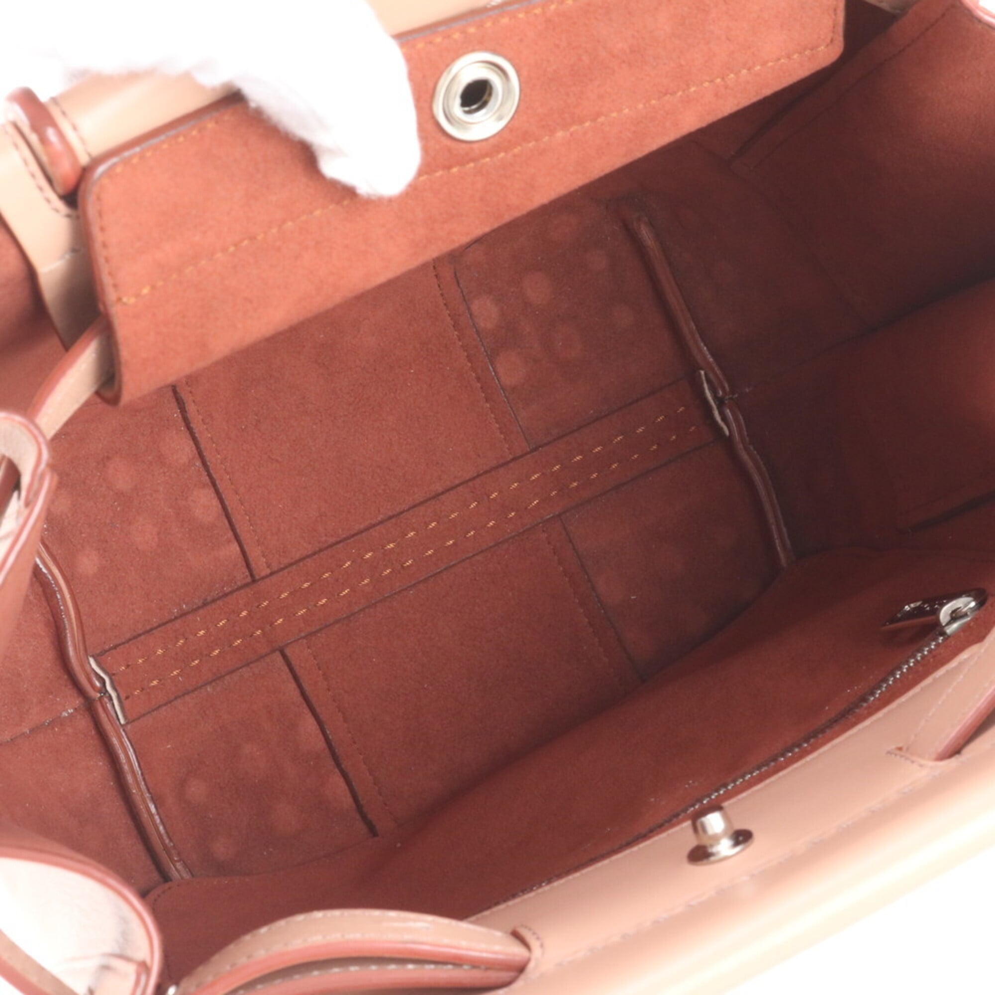 Tod's Pink Leather Handbag Tote Bag (Pre-Owned)