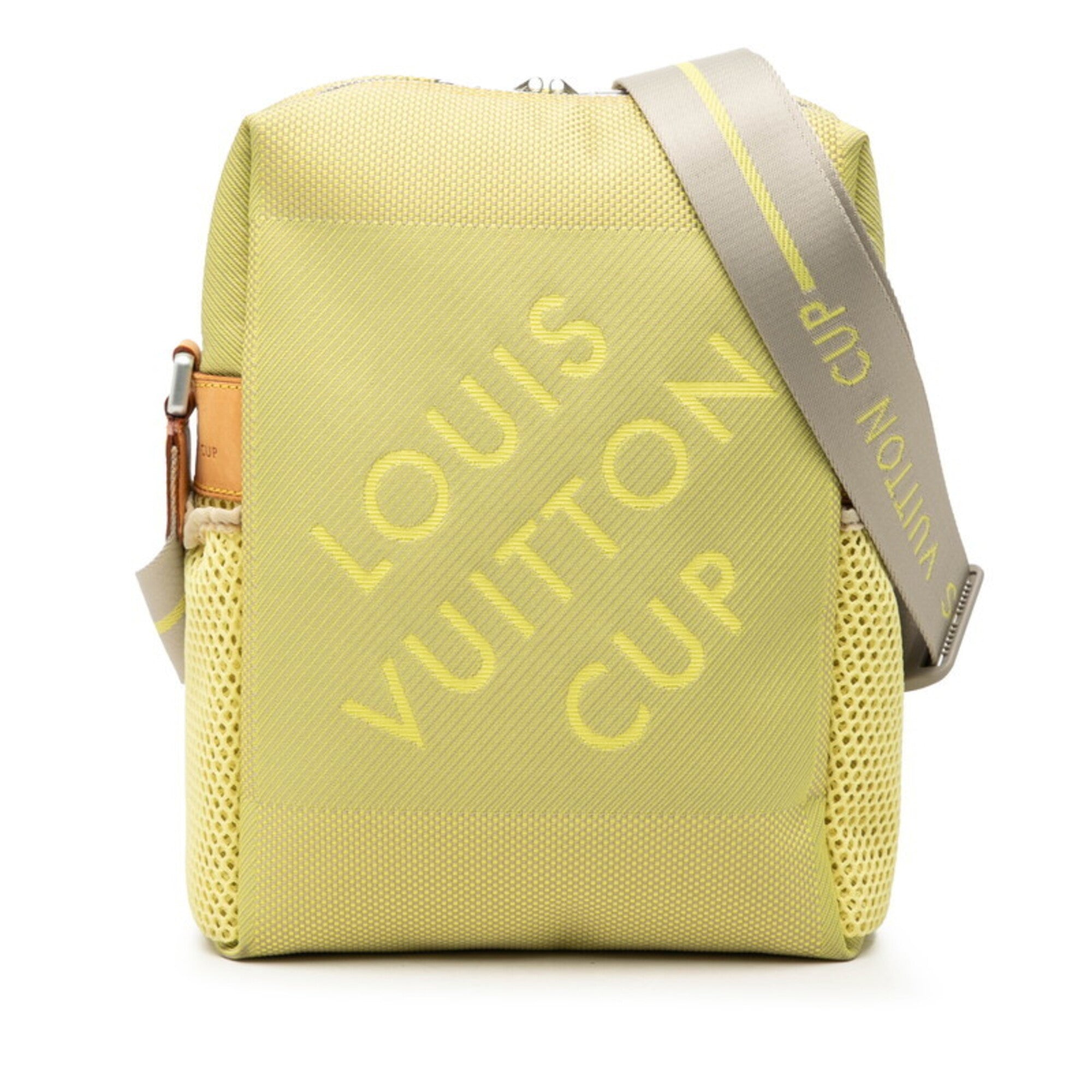 Louis Vuitton Yellow Canvas Leather Shoulder Bag (Pre-Owned)