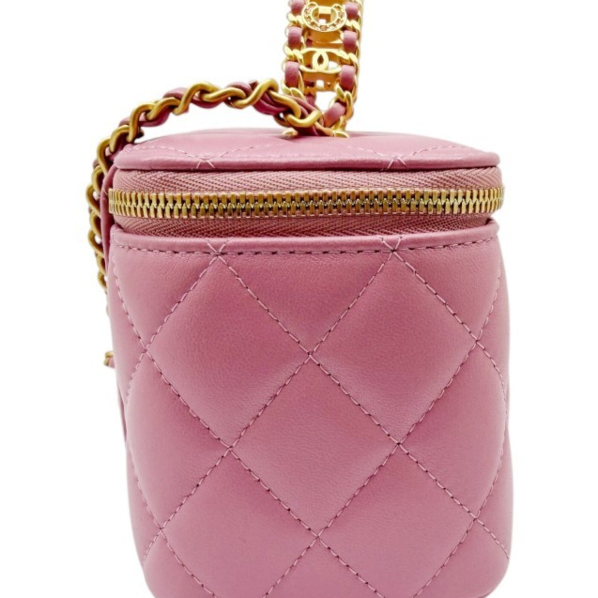 Chanel Pink Leather Handbag Shoulder Bag (Pre-Owned)