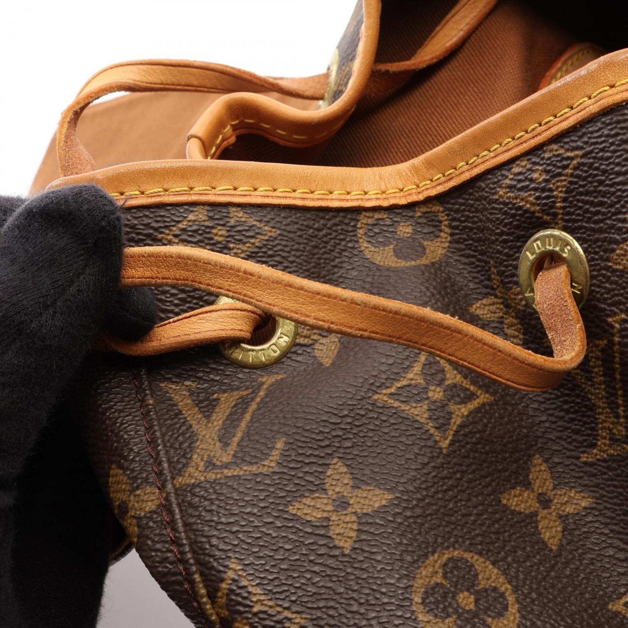 Louis Vuitton Monogram Brown Coated Canvas Leather Backpack (Pre-Owned)