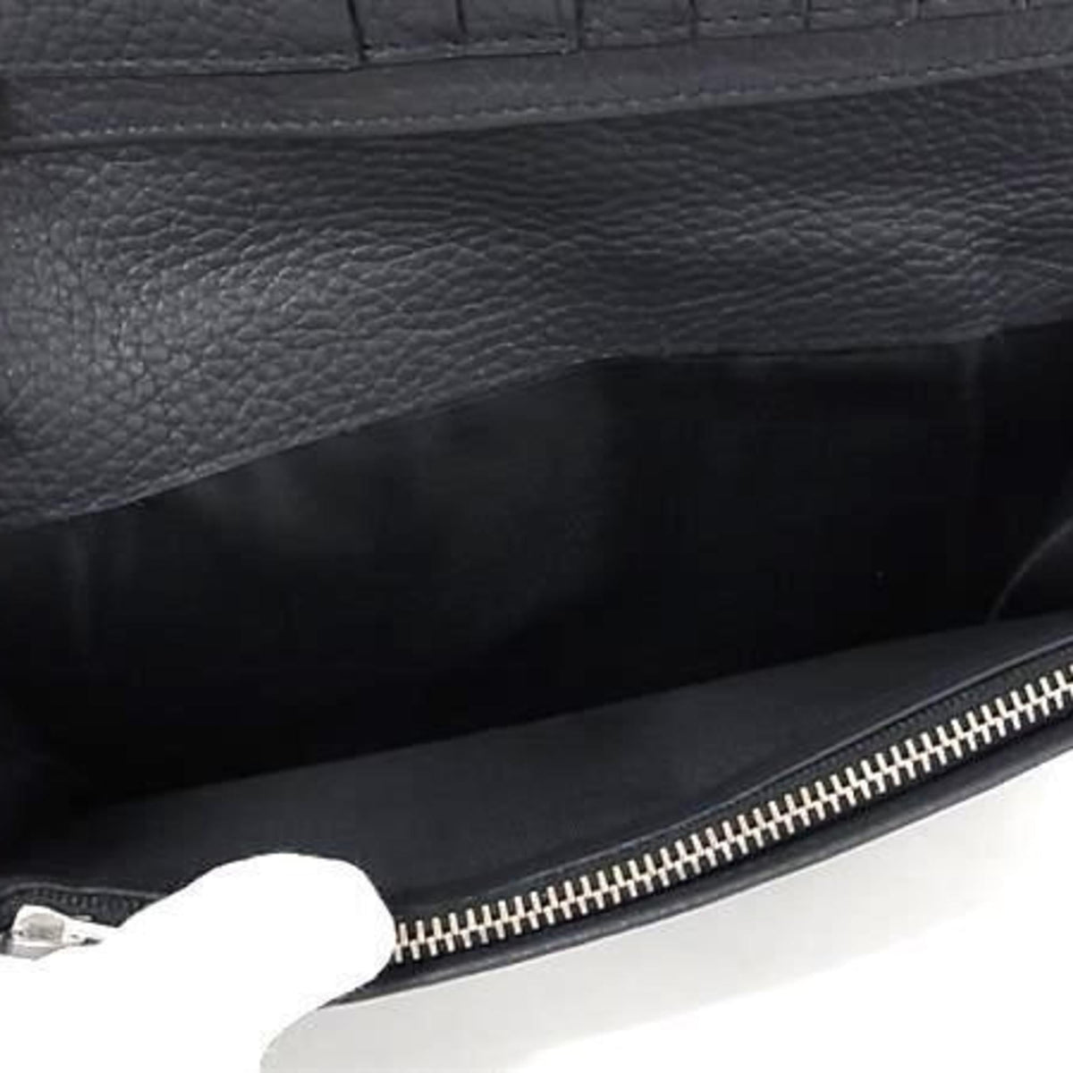 Bally Navy Leather Long Wallet (Bi-Fold) (Pre-Owned)