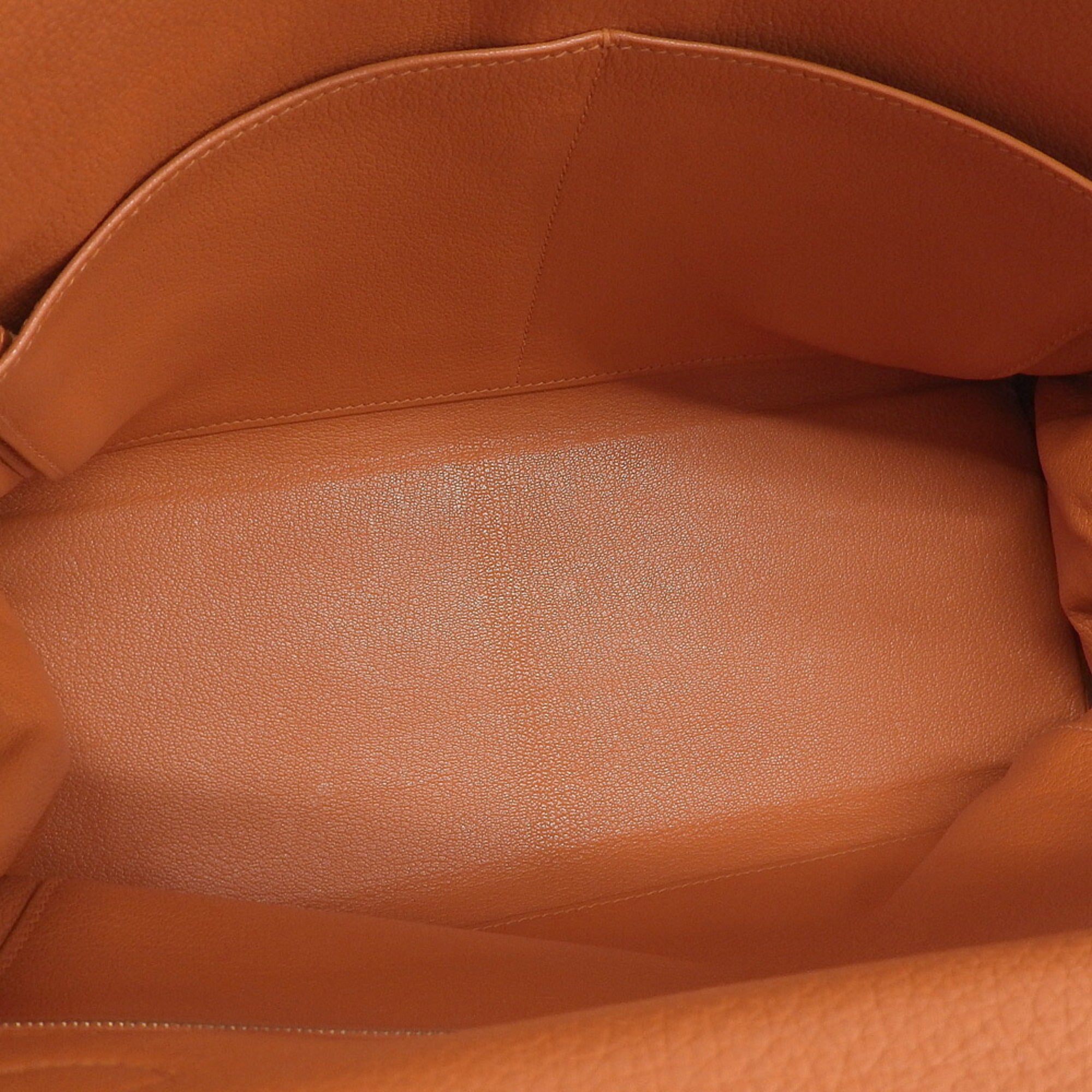 Hermes Orange Taurillon Clemence Leather Handbag Shoulder Bag (Pre-Owned)