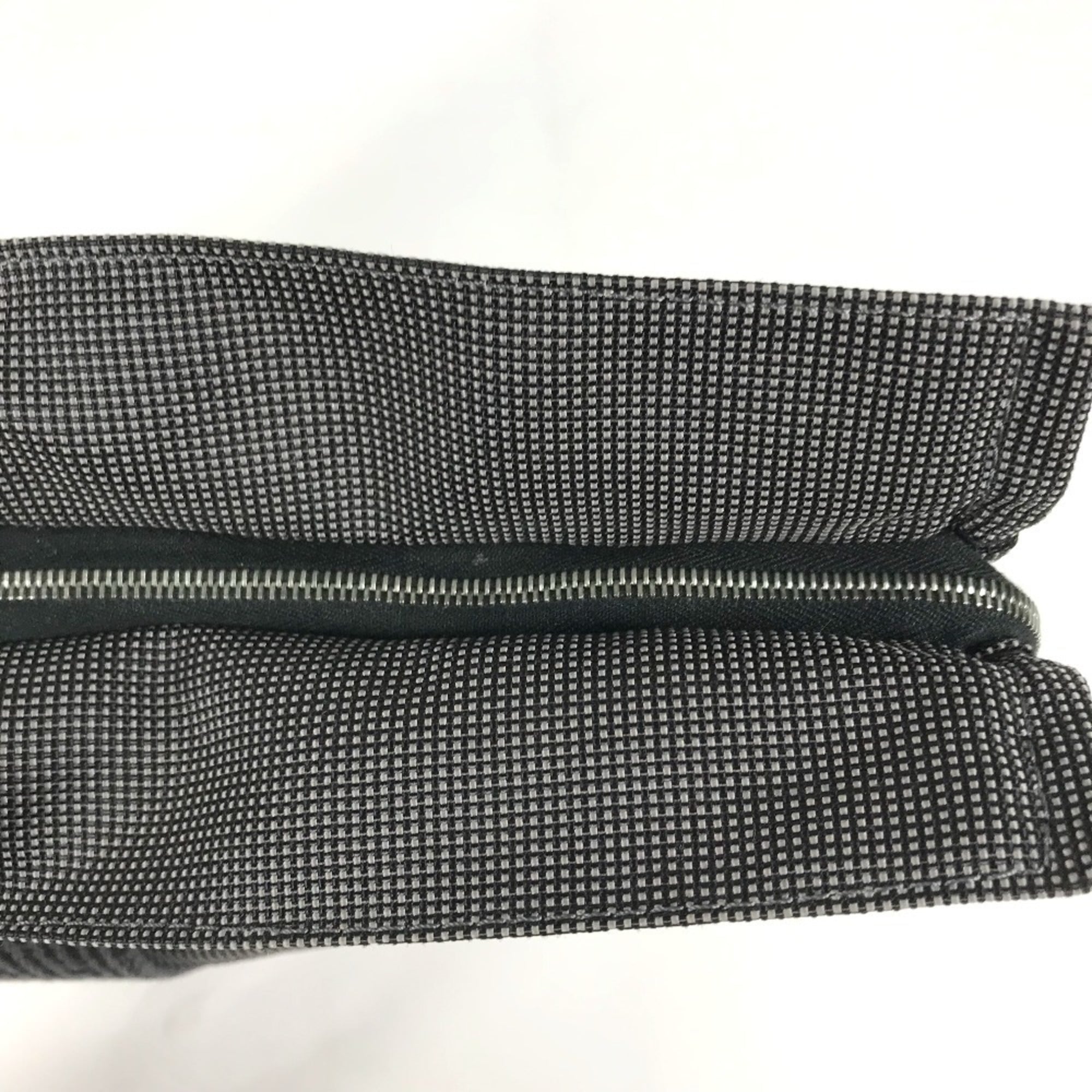 Hermes Her Line Gray Canvas Clutch Bag (Pre-Owned)