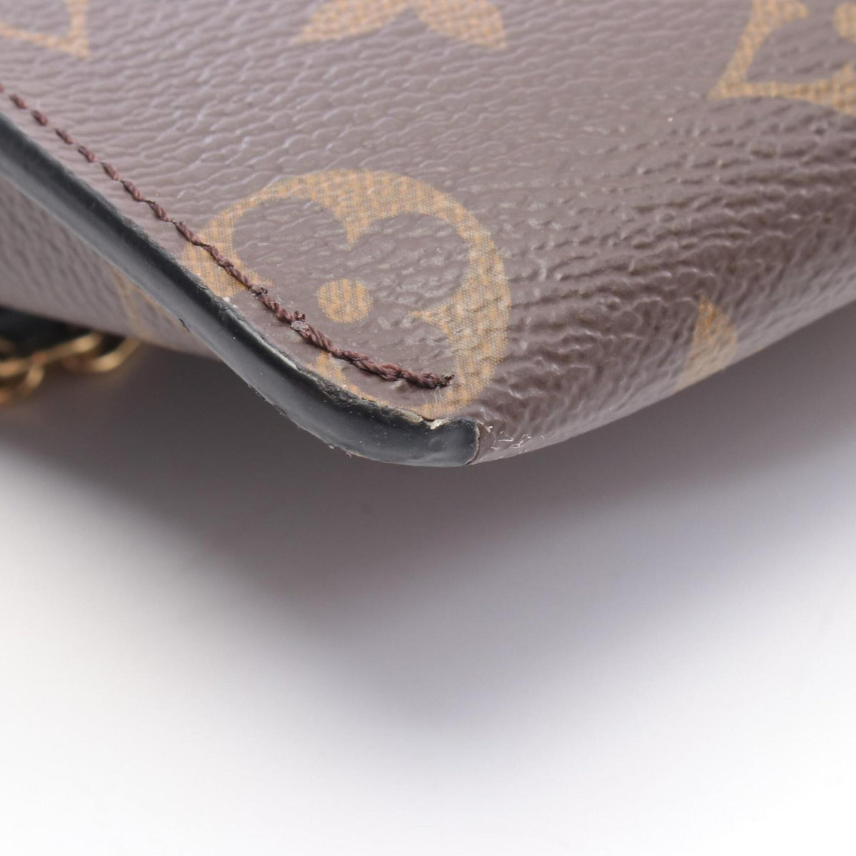 Louis Vuitton Black Brown Monogram Coated Canvas Leather Handbag Shoulder Bag (Pre-Owned)