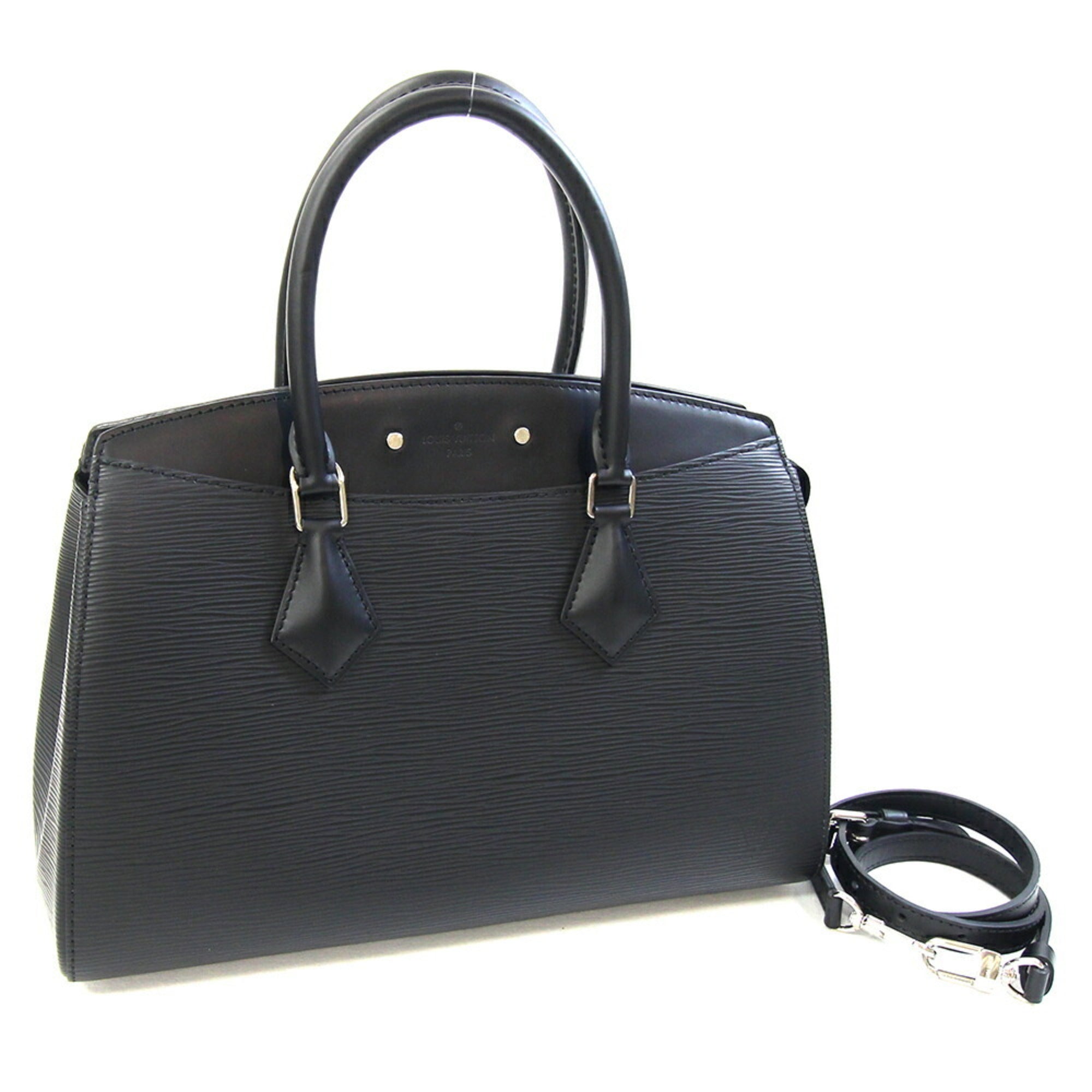 Louis Vuitton Noir Epi Leather Handbag Shoulder Bag (Pre-Owned)