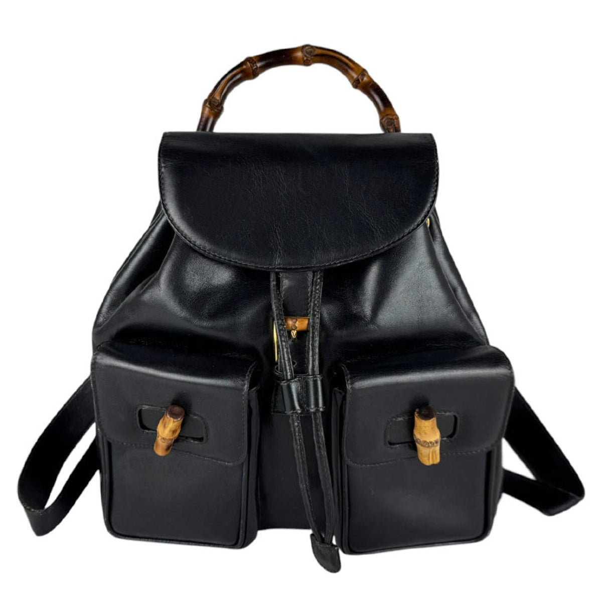 Gucci Black Leather Backpack (Pre-Owned)