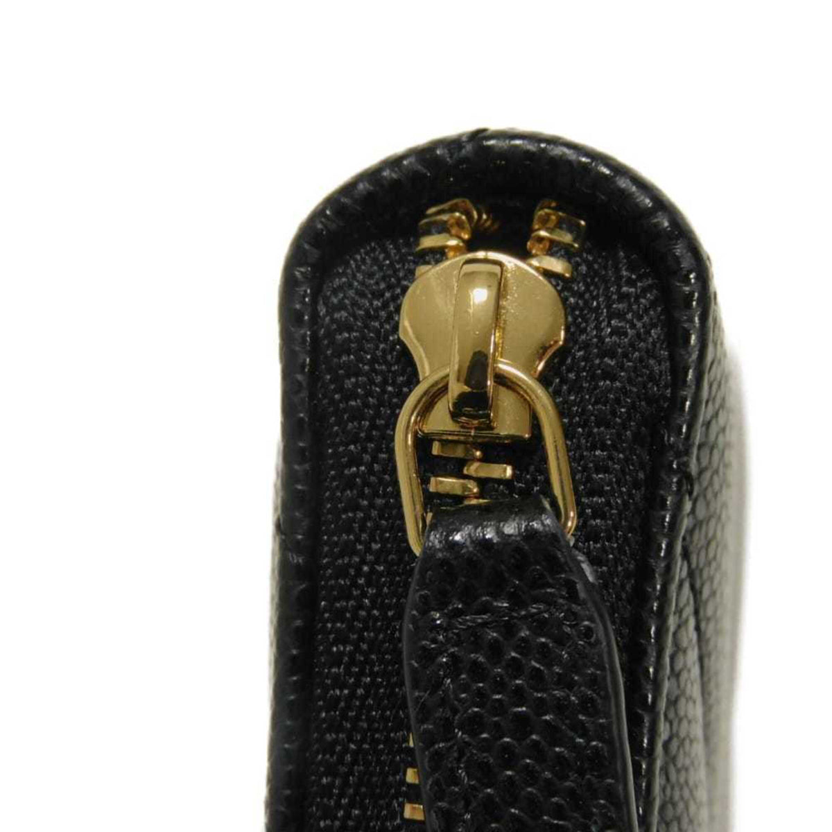 Chanel Black Leather Coin Purse/Coin Case (Pre-Owned)