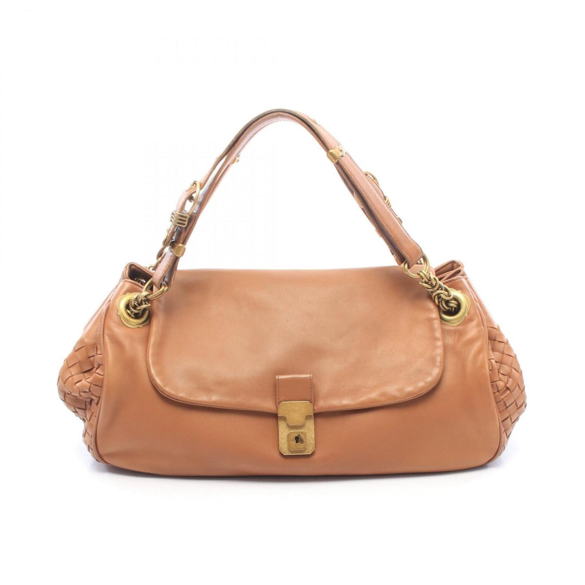Bottega Veneta Intrecciato Brown Leather Handbag (Pre-Owned)