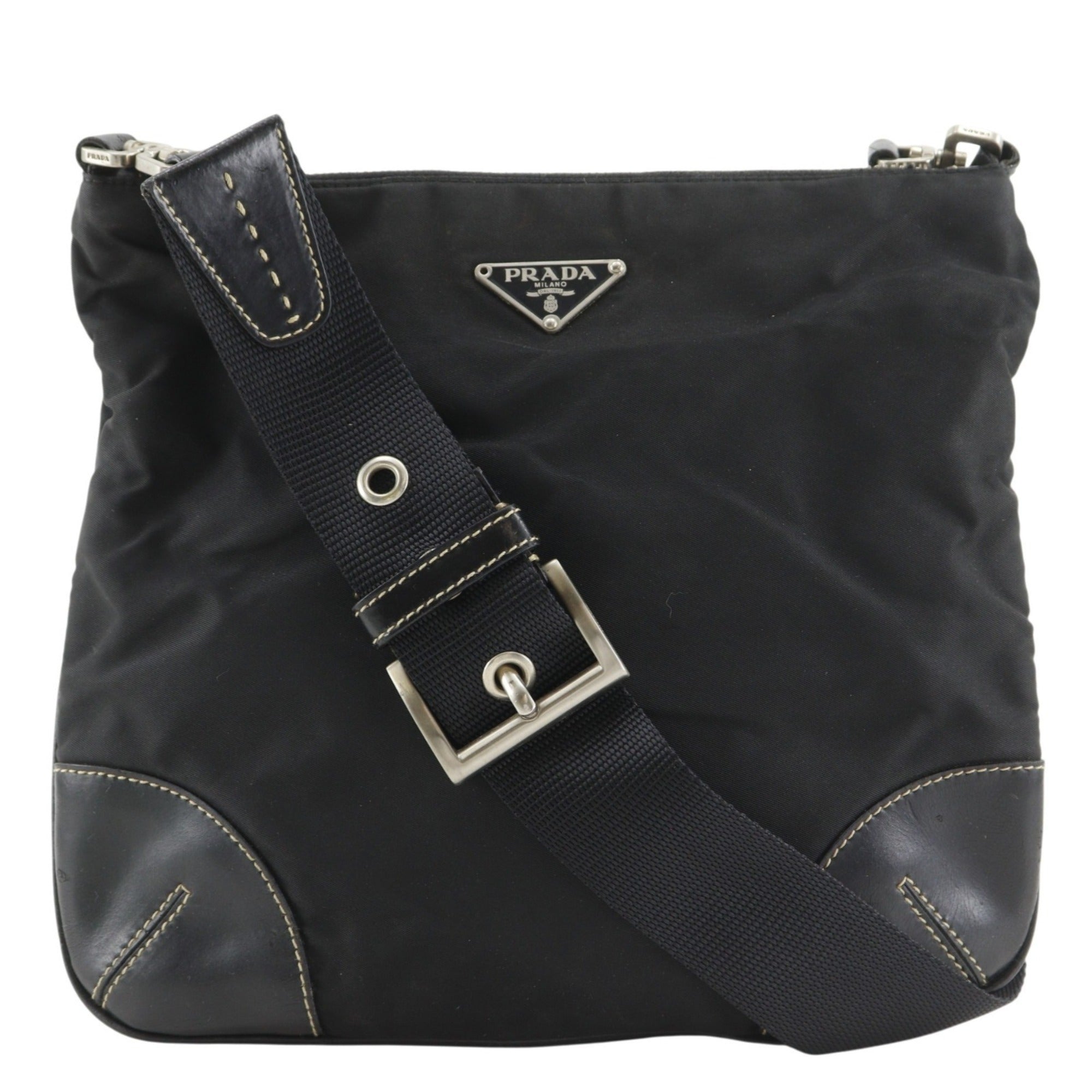 Prada Black Nylon Shoulder Bag (Pre-Owned)