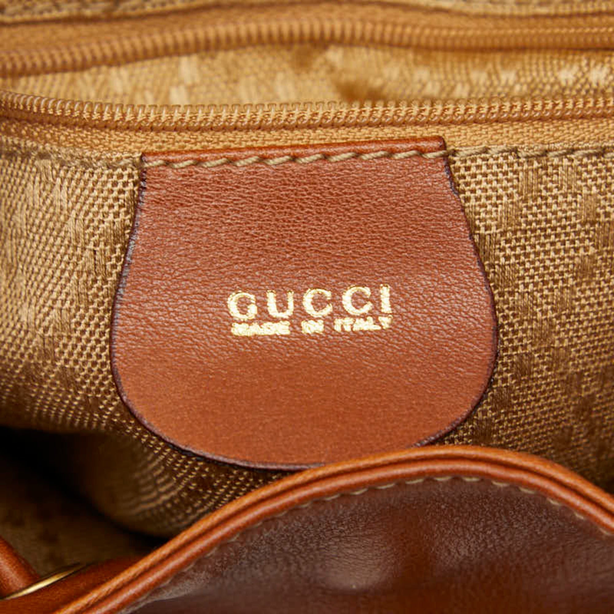 Gucci Bamboo Brown Bamboo Backpack (Pre-Owned)