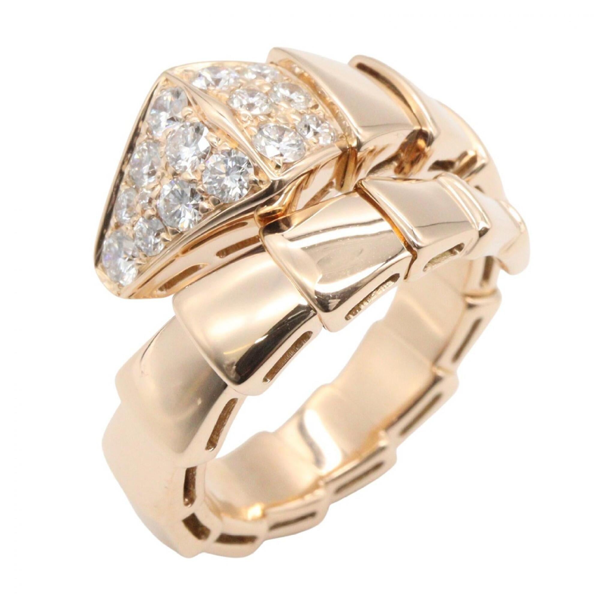 Bvlgari Gold Clear Pink Gold (18K) Band Ring (Pre-Owned)