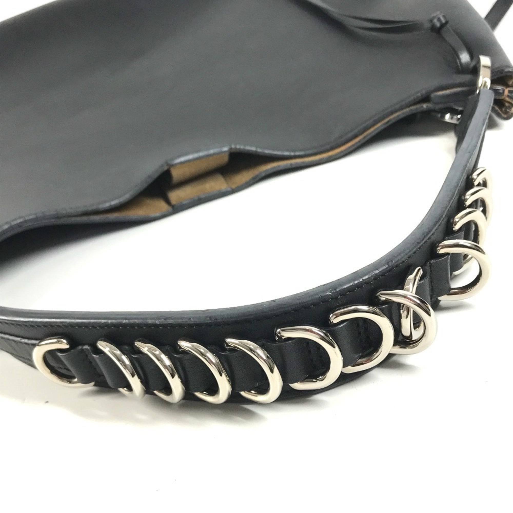 Loewe Black Leather Handbag Shoulder Bag (Pre-Owned)