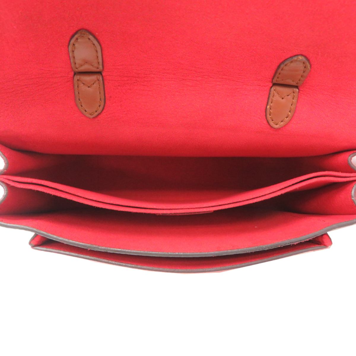 Louis Vuitton Brown Red Color Monogram Handbag (Pre-Owned)