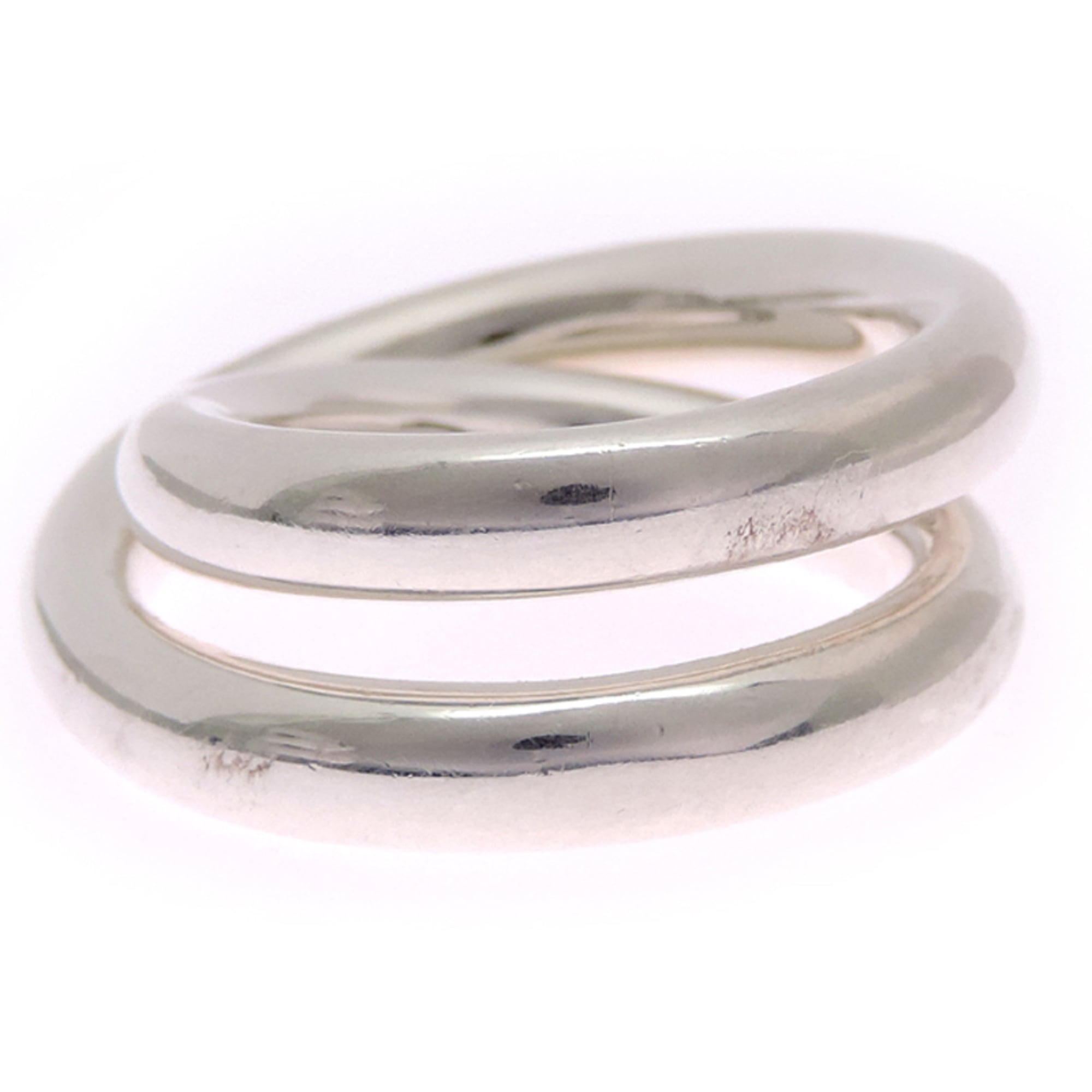 Hermes Silver 925 Band Ring (Pre-Owned)