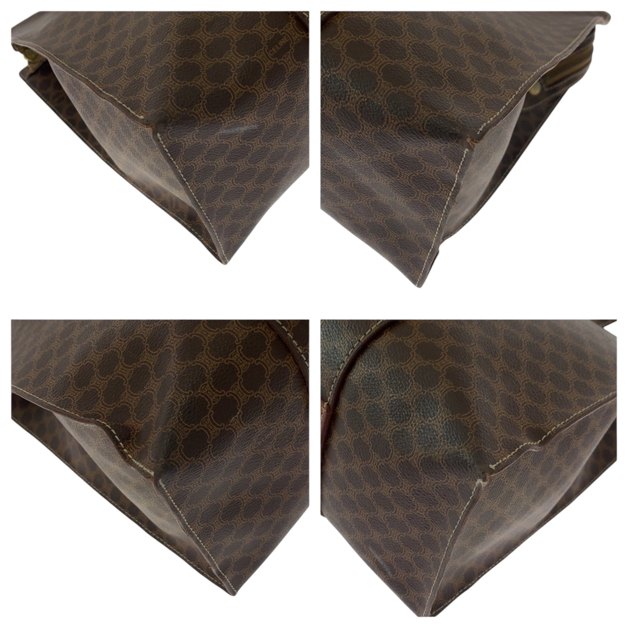 Celine Brown Pvc Shoulder Bag Tote Bag (Pre-Owned)