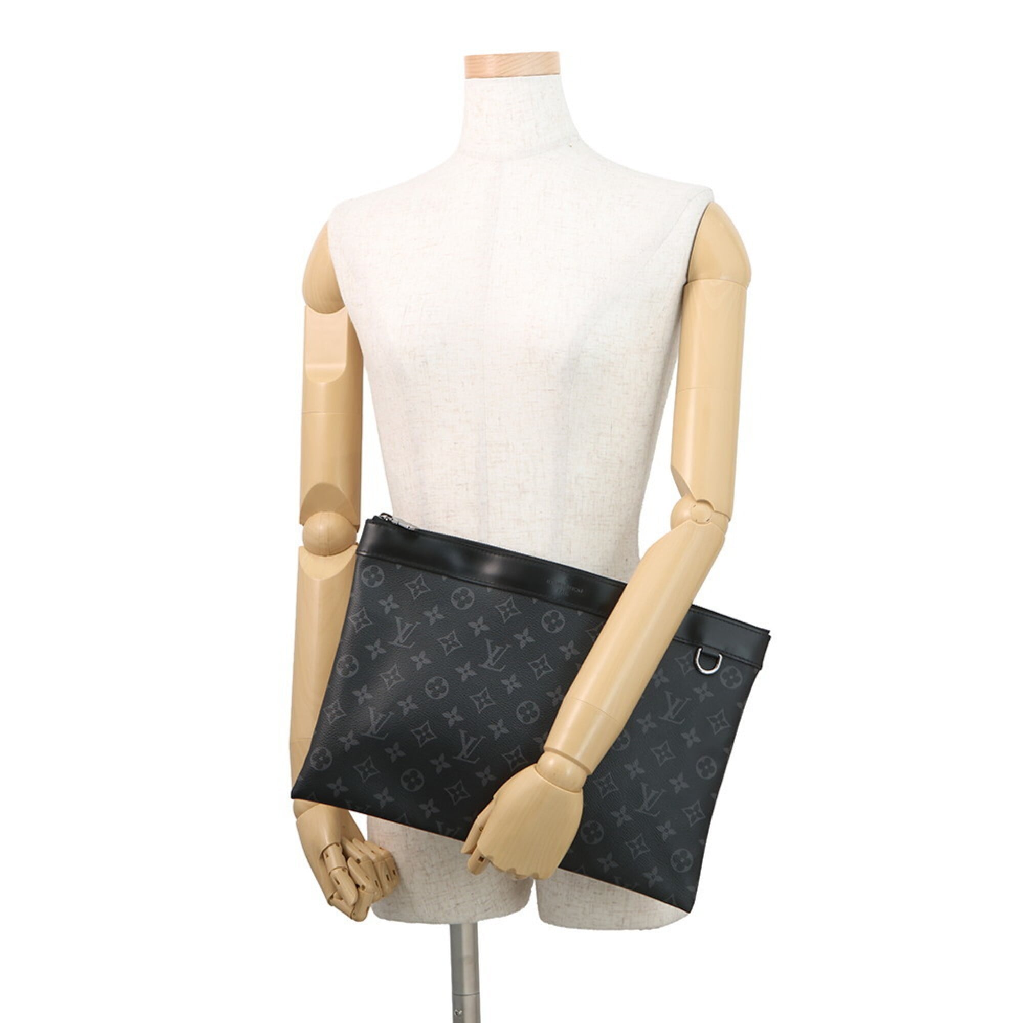 Louis Vuitton Noir Monogram Eclipse Clutch Bag Pochette (Pre-Owned)