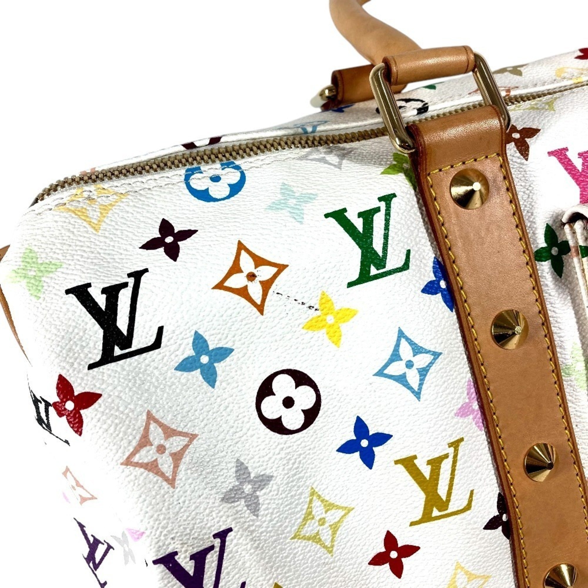 Louis Vuitton Monogram Multicolore Blanc White Monogram Multicolore Boston Bag Handbag (Pre-Owned)