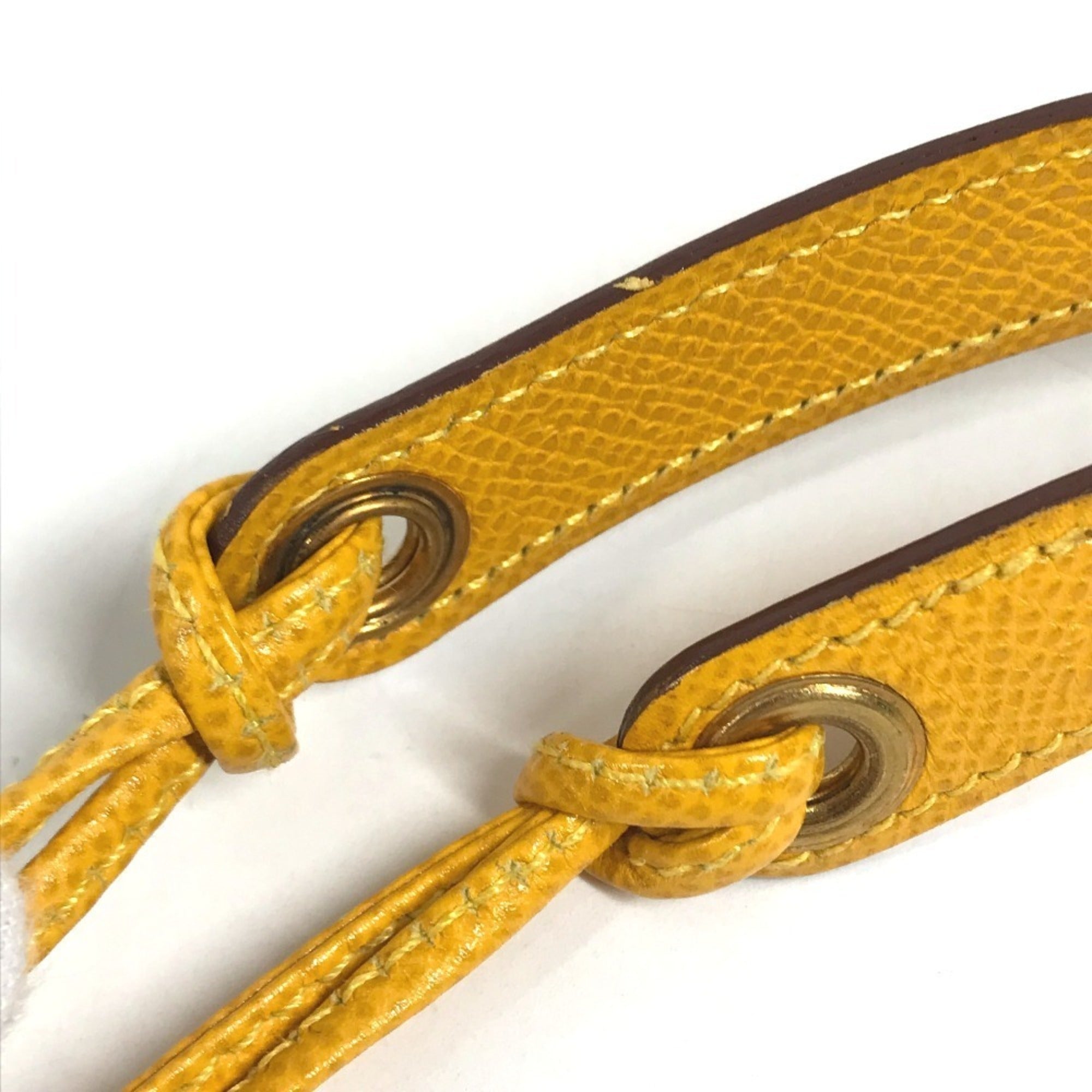 Hermes Yellow Courchevel Leather Fanny Pack Pochette Sling Bag (Pre-Owned)