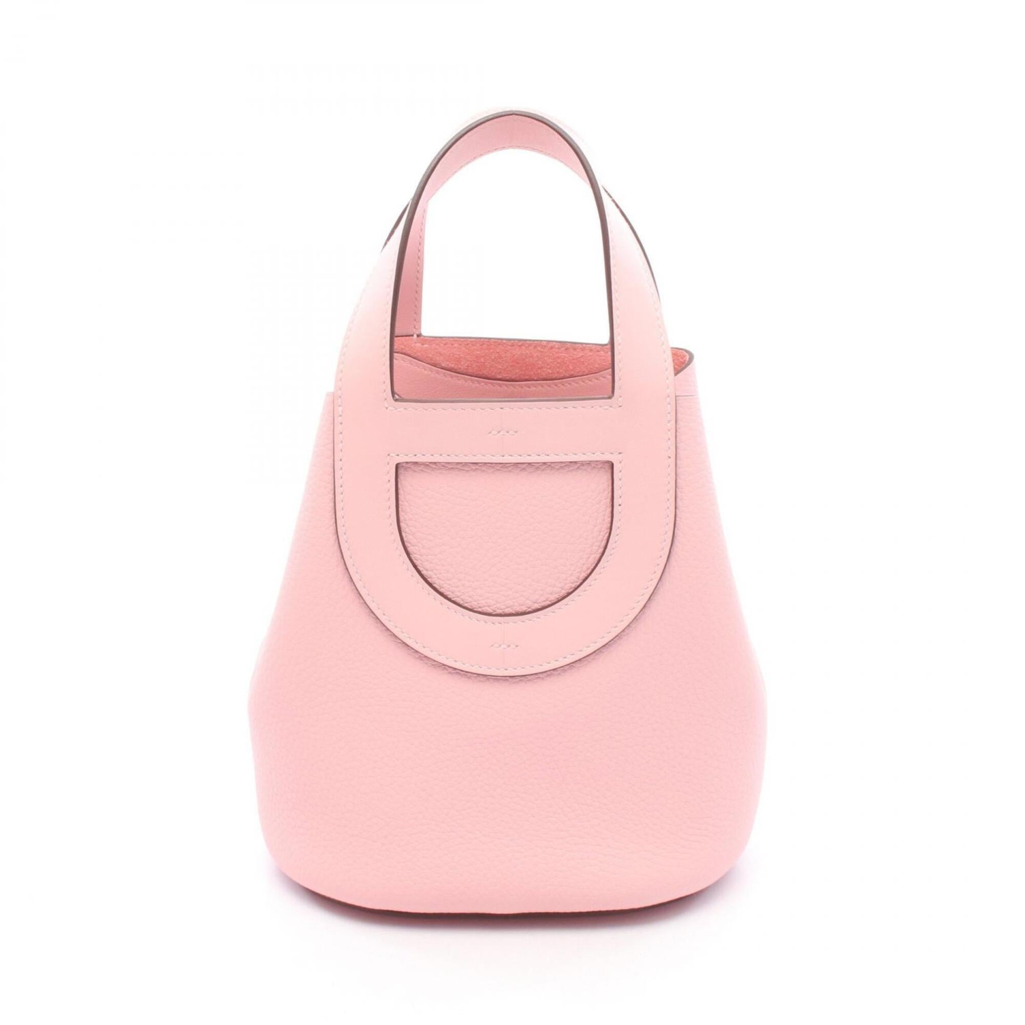 Hermes Pink Rose Sakura Taurillon Clemence Leather Leather Swift Leather Handbag (Pre-Owned)