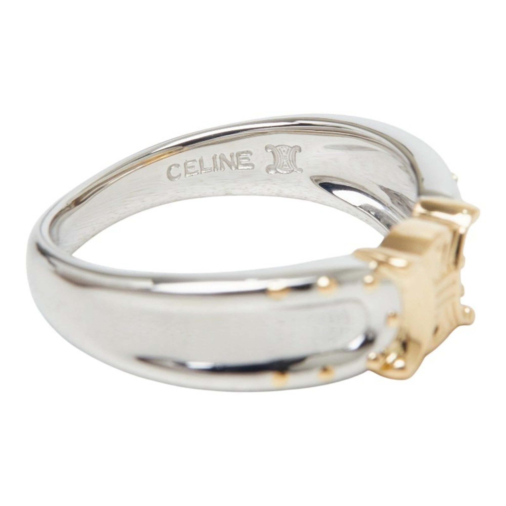 Celine Yellow Gold (18K) Platinum 900 Band Ring (Pre-Owned)