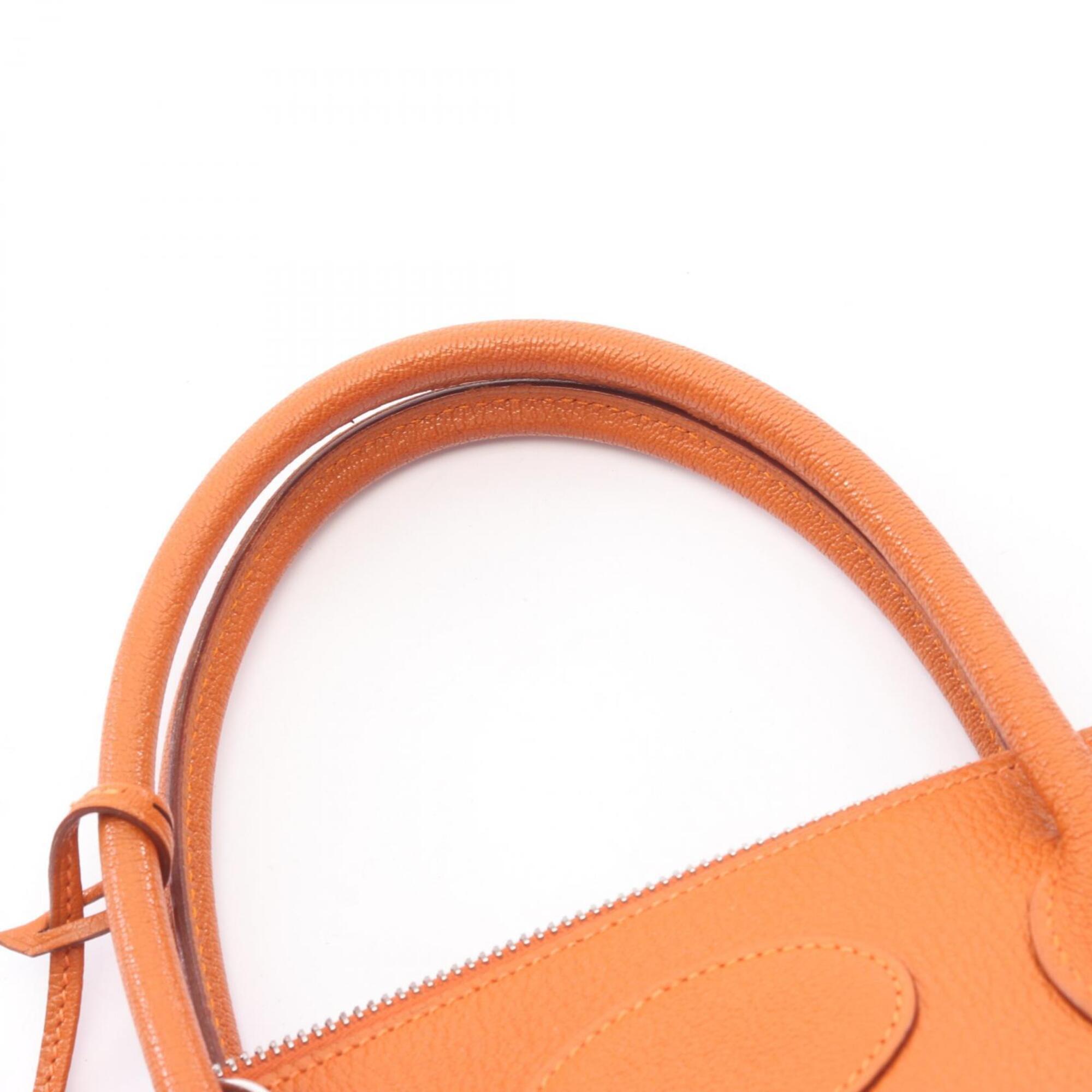 Hermes Orange Leather Chevre Leather Handbag (Pre-Owned)