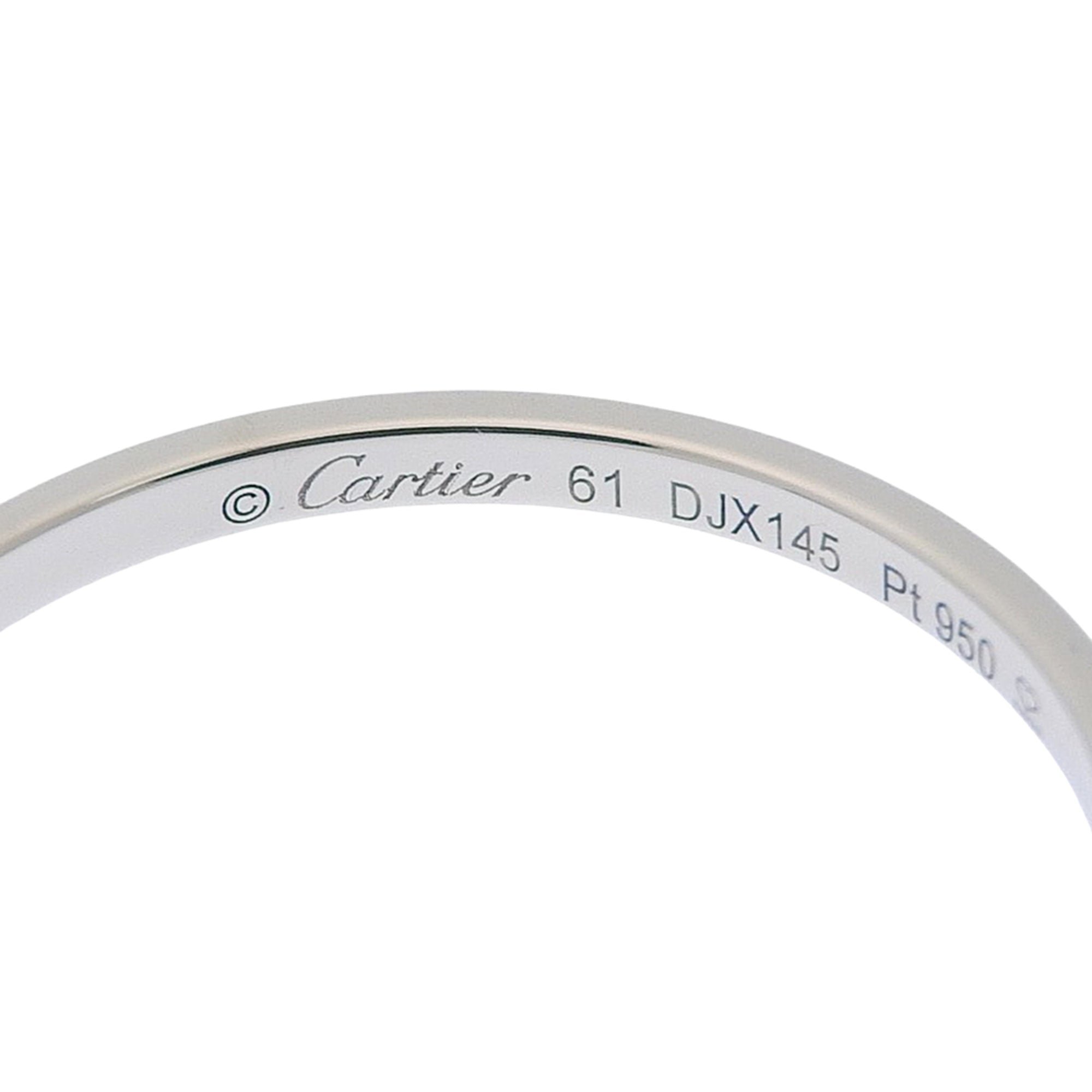 Cartier Platinum Platinum 950 Band Ring (Pre-Owned)